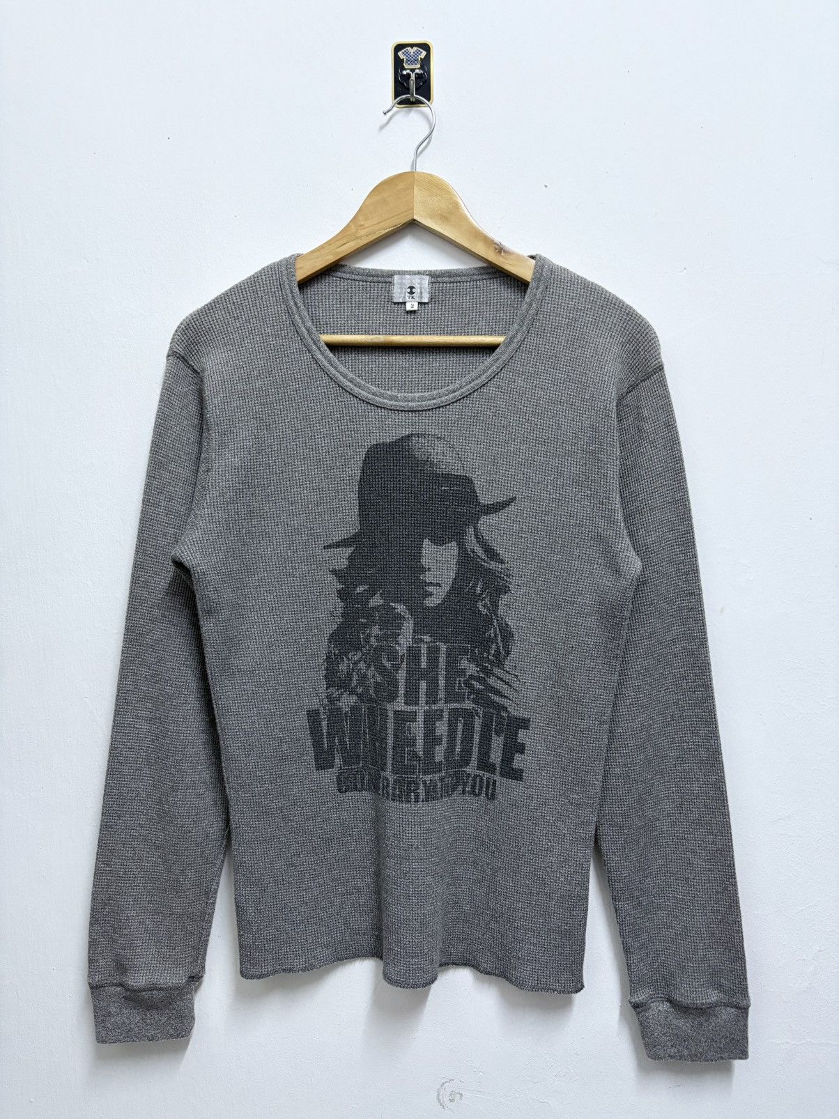 Hysteric Glamour 2000’s Takeo Kikuchi / Hysteric “ She Wheedle “ L/S T-Shirt Size US S / EU 44-46 / 1 - 1 Thumbnail