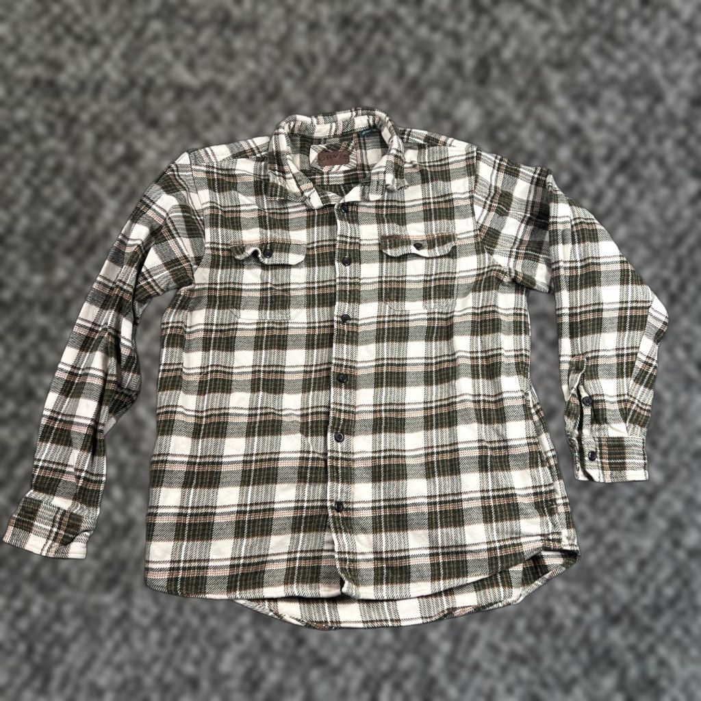 Orvis VINTAGE Orvis Men's Flannel Shirt XL Cotton Plaid Work Shacket Long Sleeve Button-Up Size US XL / EU 56 / 4 - 1 Thumbnail