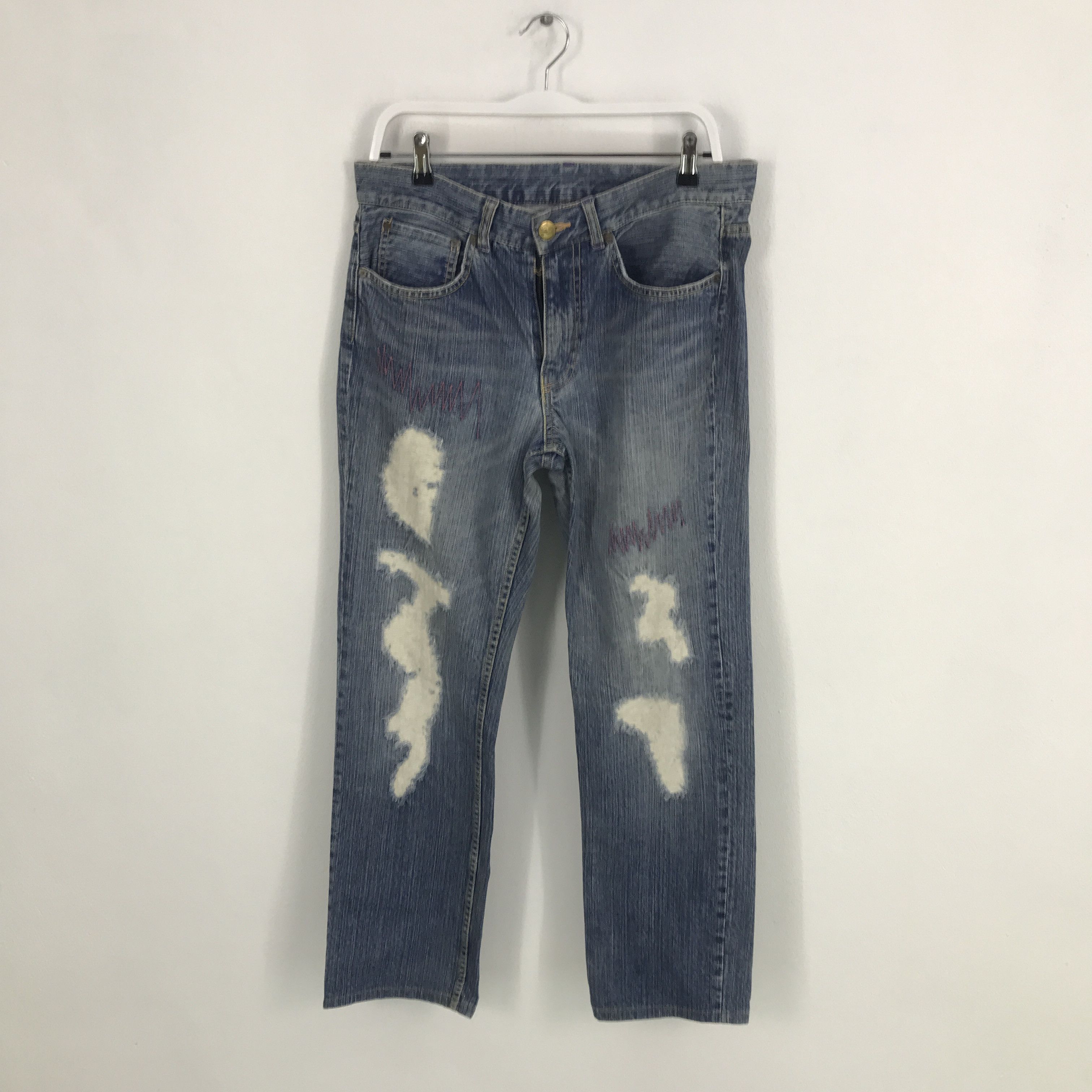 Japanese Brand × Takeo Kikuchi Rare Takeo kikuchi distressed denim Jeans Size US 33 - 1 Thumbnail
