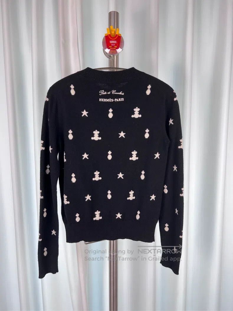 Hermes Hermes Snowman Series Black and White Geometric Pattern Sw Size XS / US 0-2 / IT 36-38 - 2 Thumbnail