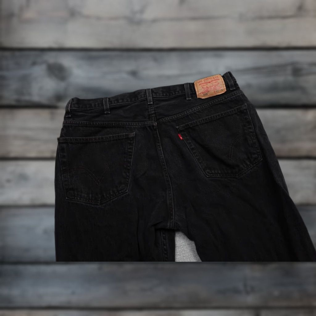 Levi's Levi's 505 Jeans Mens Regular Levi's 505 Jeans Black Dark Wash Denim Western Cowboy Relaxed Straight 32x40 Mens Size US 40 / EU 56 - 1 Thumbnail