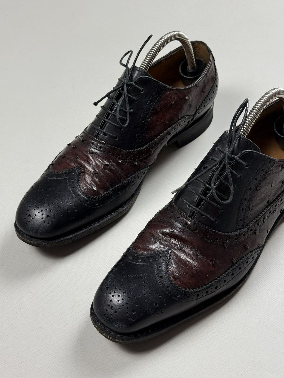 Salvatore Ferragamo Salvatore Ferragamo Ostrich Leather Oxford Dress Shoes Boots Size US 7.5 / EU 40-41 - 14 Thumbnail