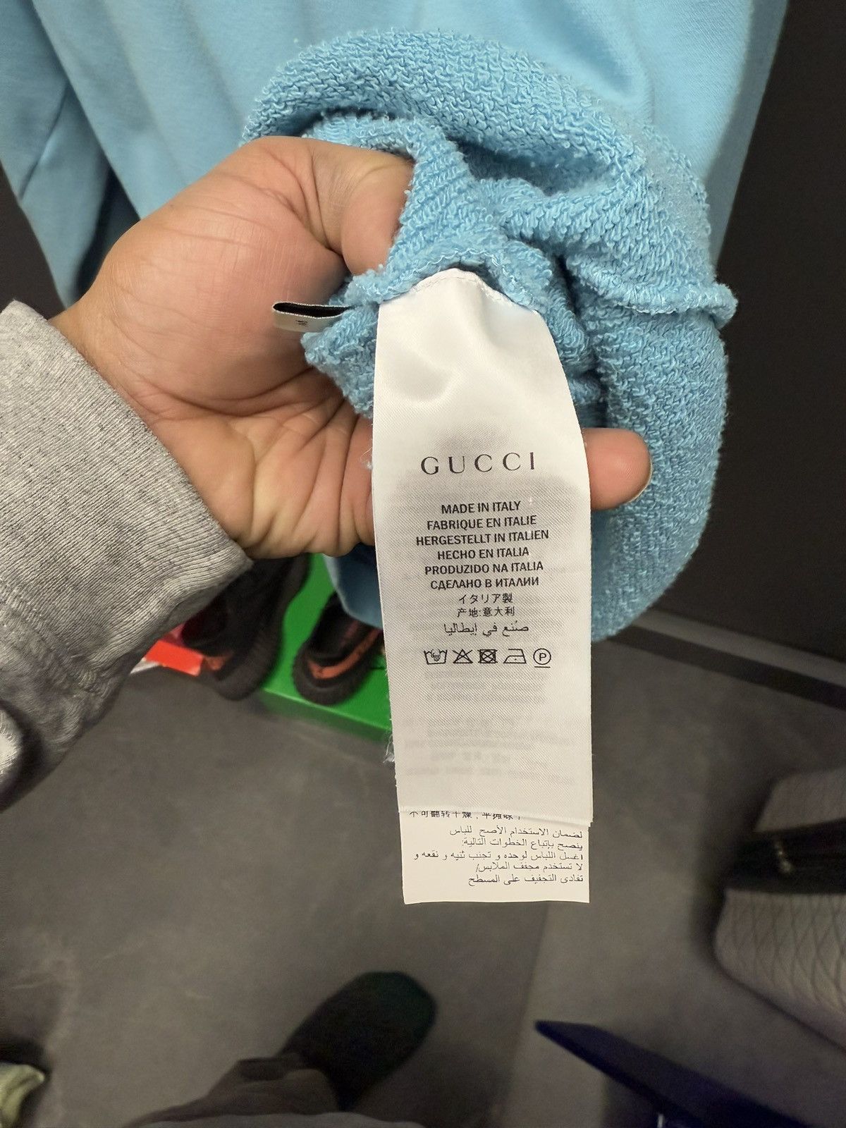 Gucci Gucci Garden Hoodie Light Blue Size US M / EU 48-50 / 2 - 4 Thumbnail