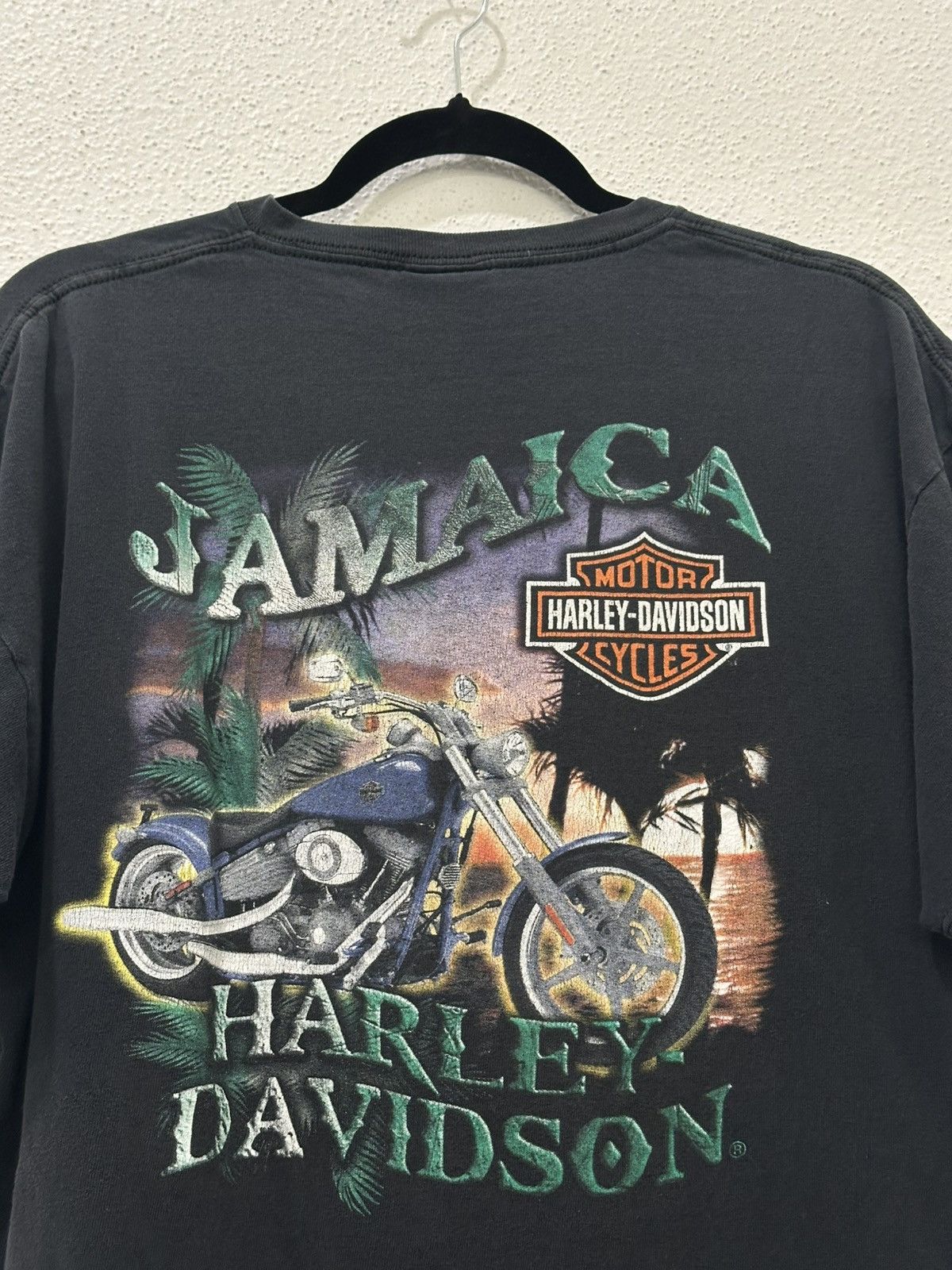 Harley Davidson Vintage Y2K Harley Davidson Jamaica Motorcycle Palm Trees L Size US L / EU 52-54 / 3 - 3 Thumbnail