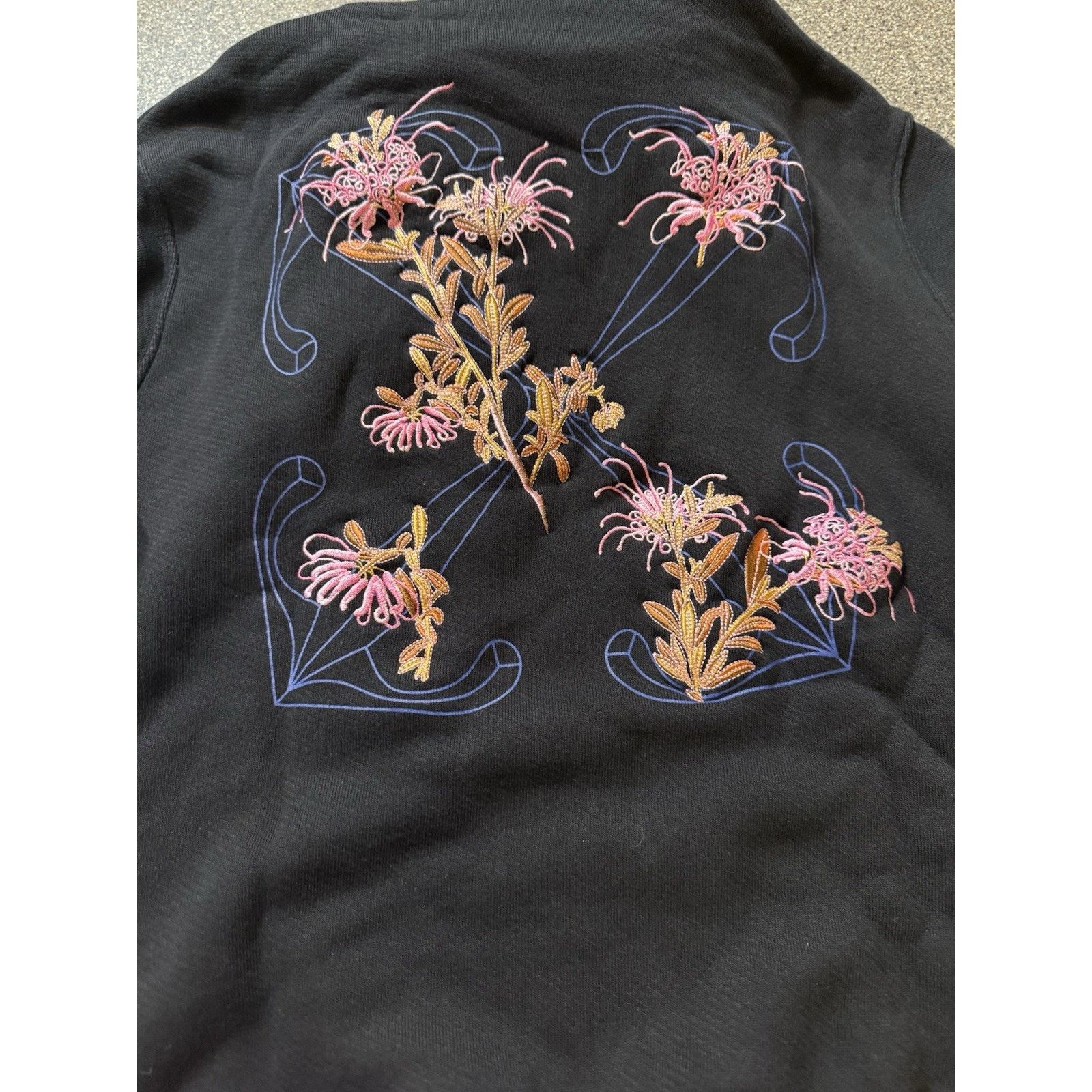 Off-White Off White Embroidered Floral Arrow Hoodie Woman’s XXS Size XS / US 0-2 / IT 36-38 - 1 Thumbnail