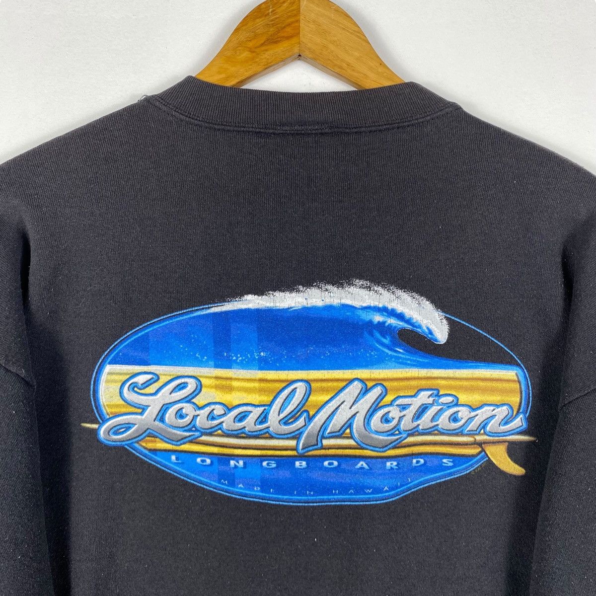 Vintage Vintage 90's LOCAL MOTION LONGBOARDS Graphic Surf Crewneck Size US L / EU 52-54 / 3 - 2 Thumbnail
