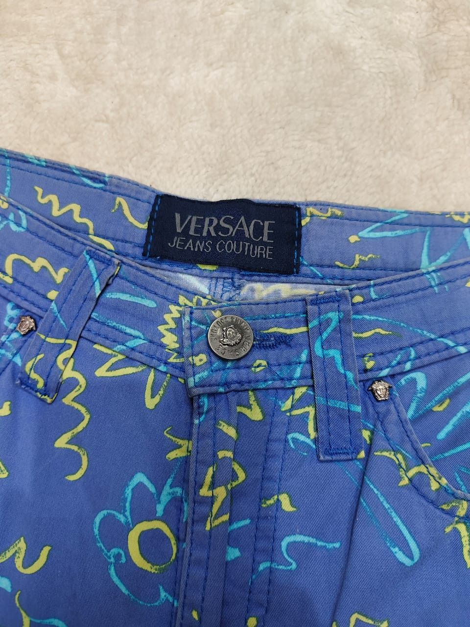 Versace × Versace Jeans Couture 🇮🇹Vtg Versace🇮🇹 Florals Art Pattern High Waist Pants Size 28" / US 6 / IT 42 - 5 Thumbnail