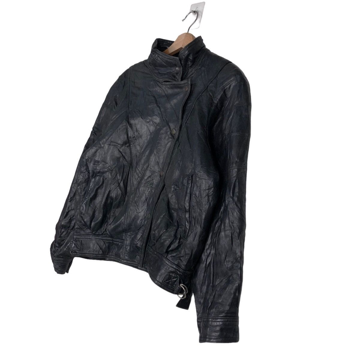 Japanese Brand 🔥Cropped Vintage Leather Jacket Double Breast Abba Japan Size US M / EU 48-50 / 2 - 2 Thumbnail