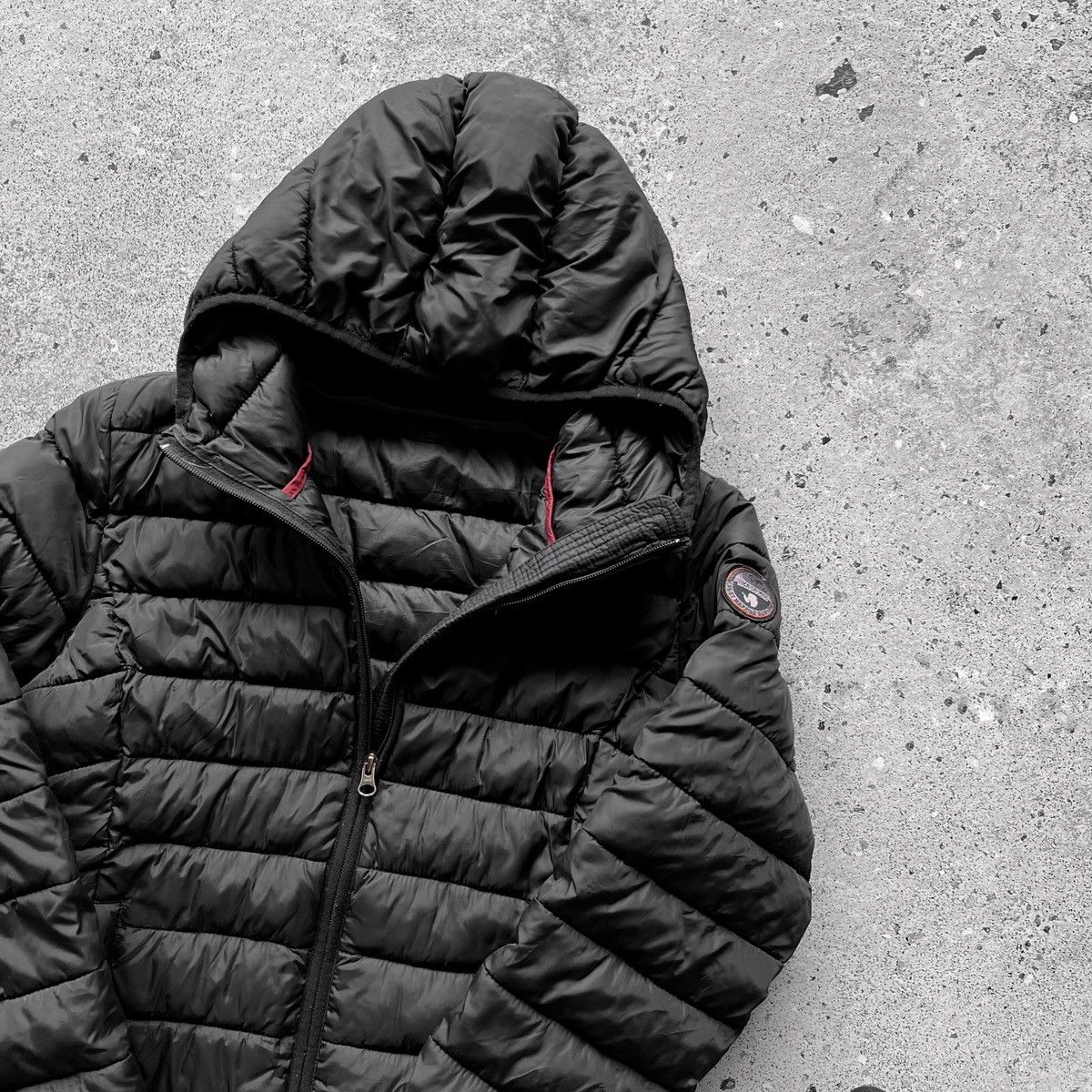 Napapijri Napapijri Women Black Full Zip Padded Quilted Jacket Pockets Size M / US 6-8 / IT 42-44 - 2 Thumbnail