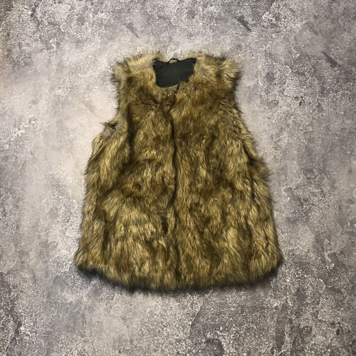 Pre-owned Hysteric Glamour X If Six Was Nine Vintage Avant Gard Fur Vest Jacket If Six Was Nine Style Y2k In Ginger Orange