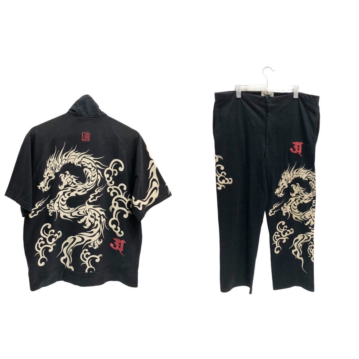 Sukajan Dragon Sweater & Pants Combo Distressed