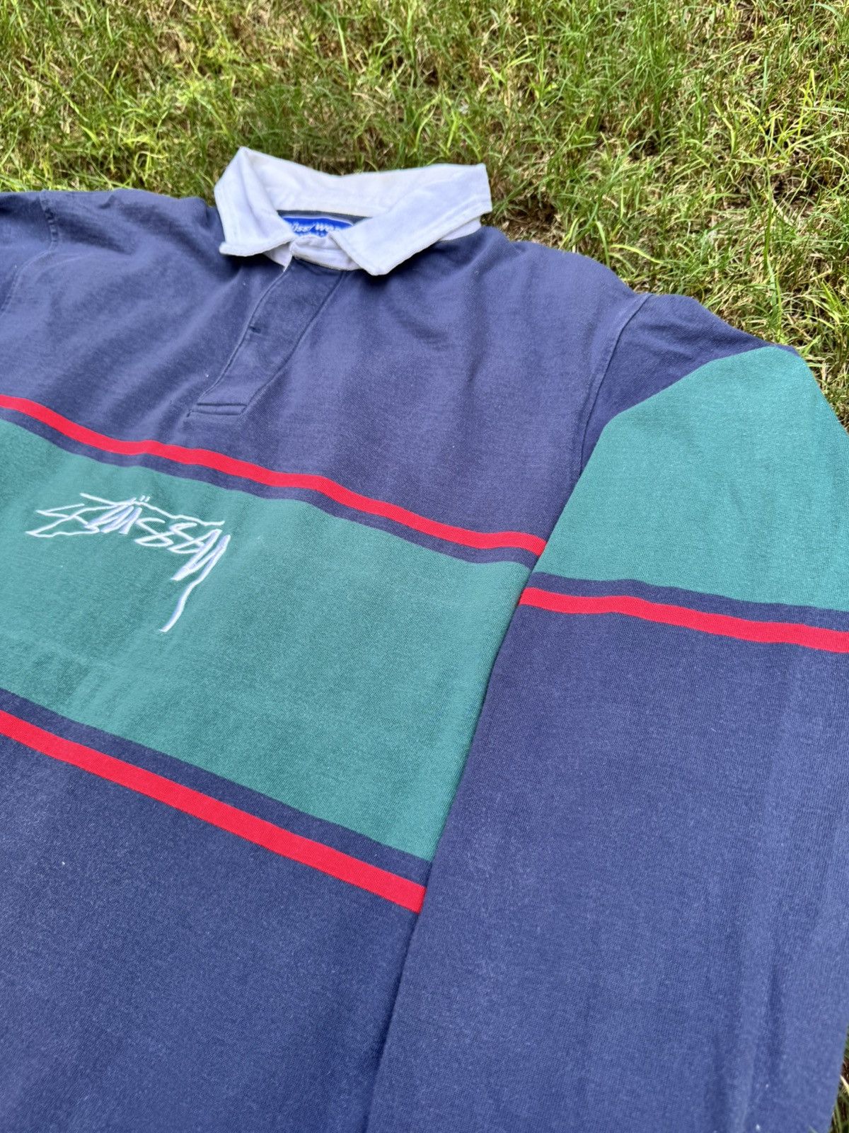 Stussy Vintage Stussy Polo Long Sleeve 90s Size US XXL / EU 58 / 5 - 5 Thumbnail