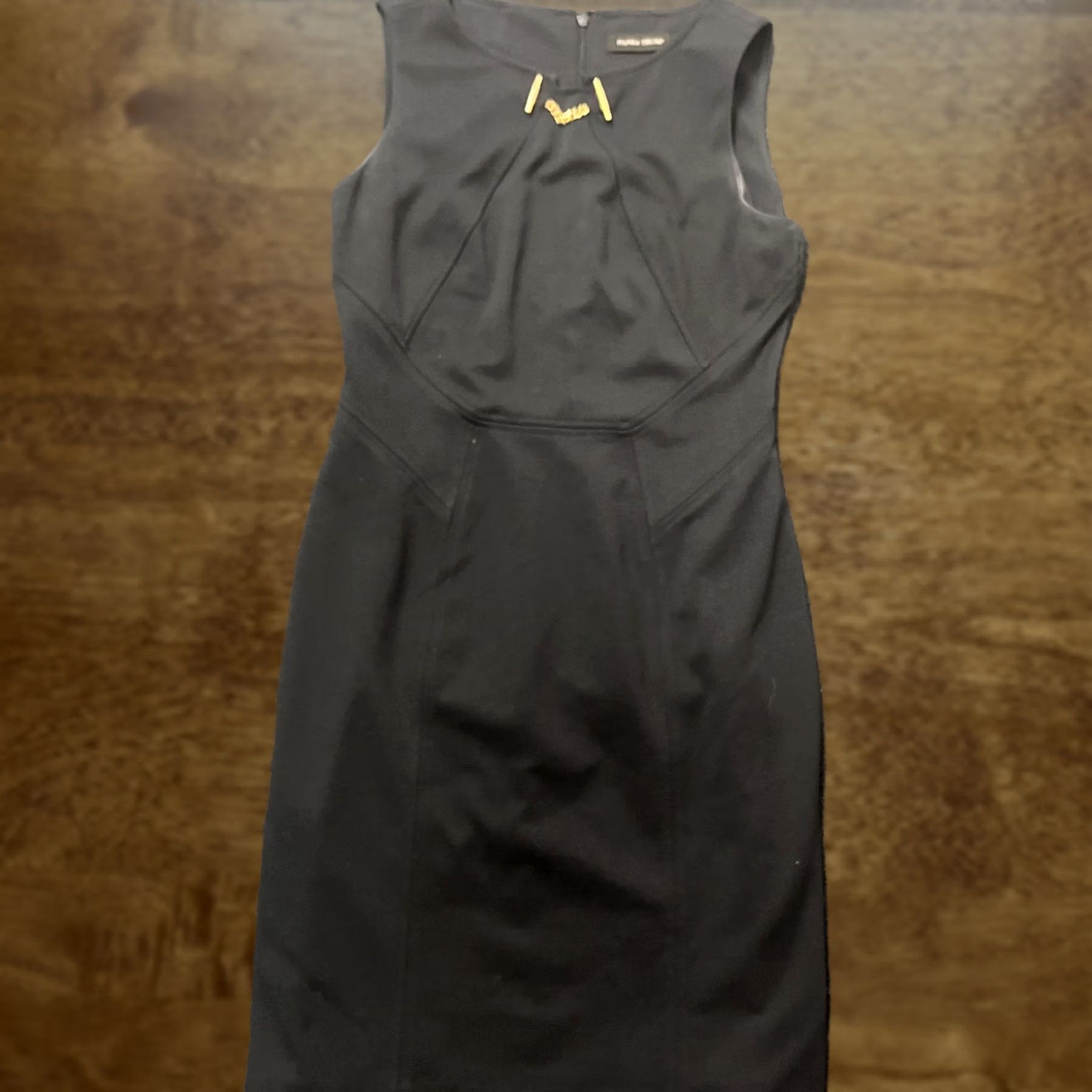 Vintage Ivanka Trump Dress Womens Small Black Sleeveless Scoop Neck Sheath Knee Length Size S / US 4 / IT 40 - 1 Thumbnail