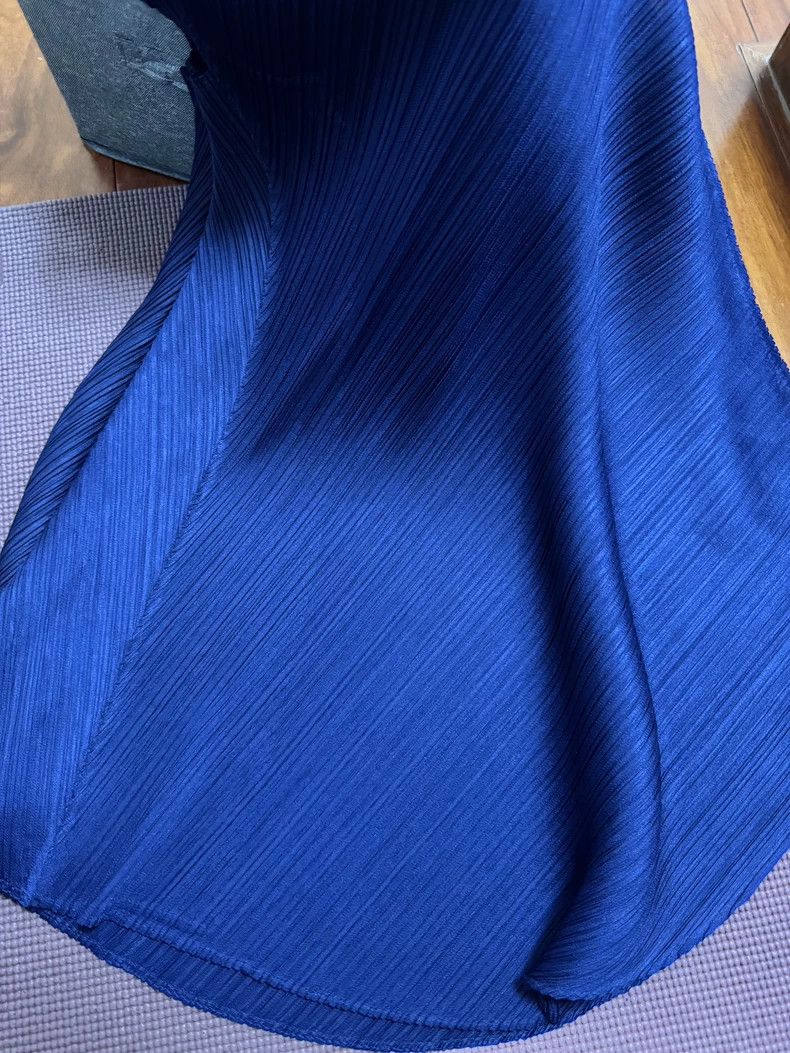 Issey Miyake Issey Miyake Blue pleated vest Size L / US 10 / IT 46 - 3 Thumbnail
