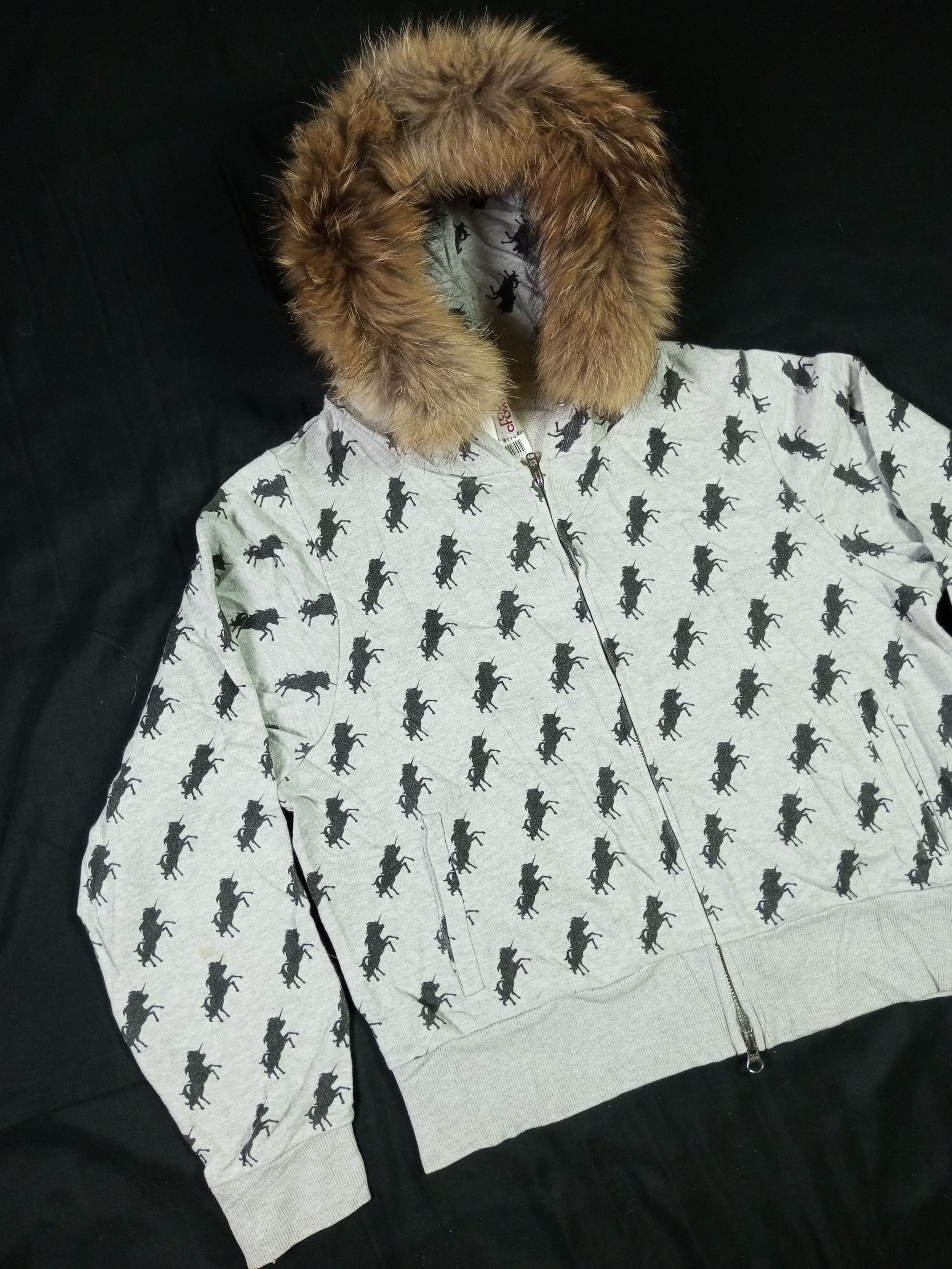 If Six Was Nine Rodeo Crown Japanese Crop Top Women Fur Zipper Hoodie AOP Size M / US 6-8 / IT 42-44 - 3 Thumbnail