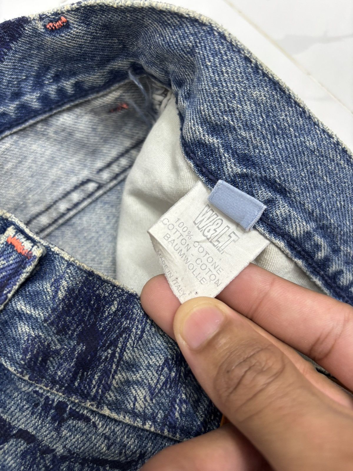 W&LT W&LT Archives - A/W 1997 - Pen Graffiti Denim Jeans Size US 30 / EU 46 - 12 Thumbnail