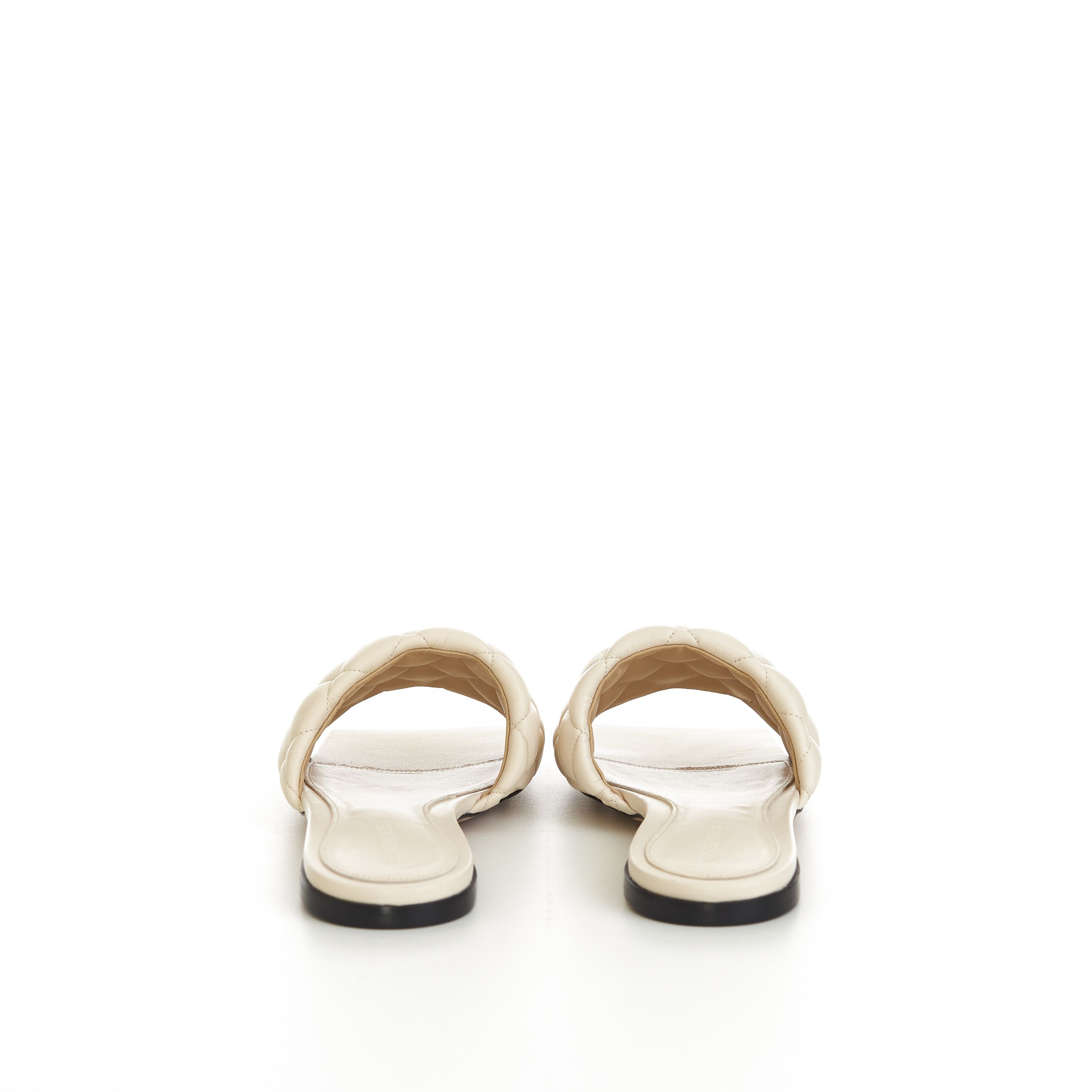 Bottega Veneta Quilted Padded Flat Sandals In Sea Salt Leather Size US 11 / IT 41 - 7 Thumbnail