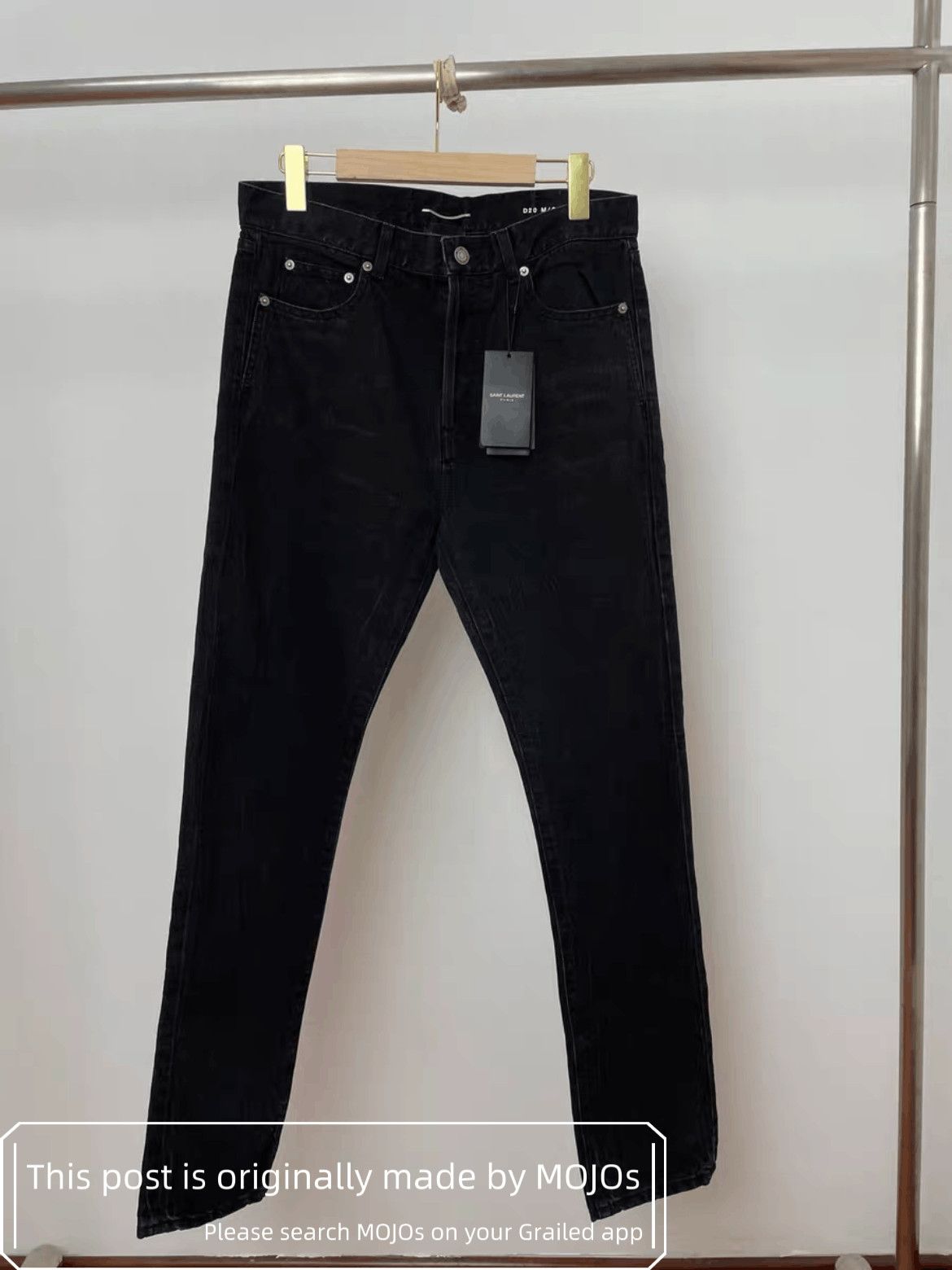 Sz 31 Saint Laurent Paris D20 wash Black basic Denim mojos3