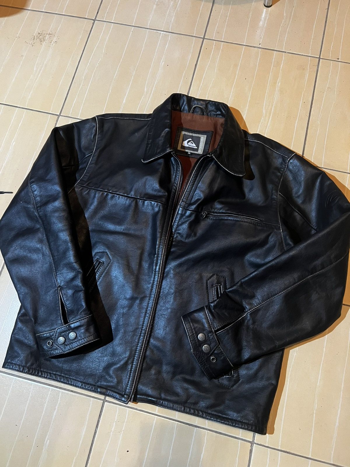Quiksilver × Vintage Vintage leather jacket Size US M / EU 48-50 / 2 - 1 Thumbnail