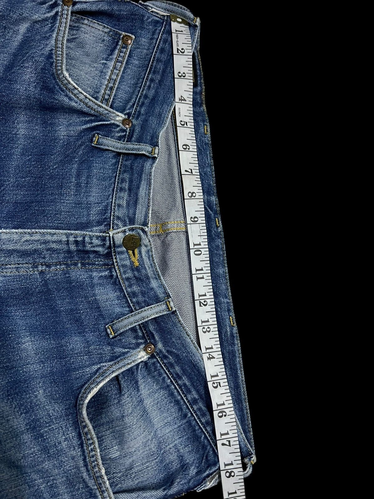 Lee 🌈80s Lee Riders Baggy Distress Zipper Jean Size US 35 - 11 Thumbnail