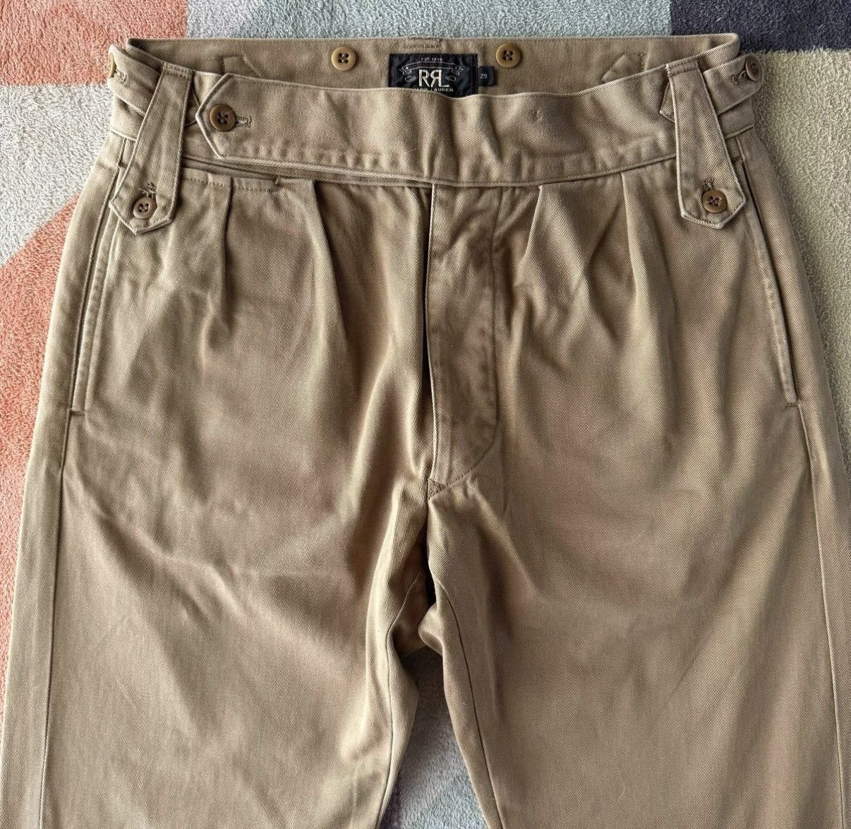 RRL Ralph Lauren RRL Ralph Lauren Double RL Khaki Military Pants K22 Size US 29 - 2 Thumbnail