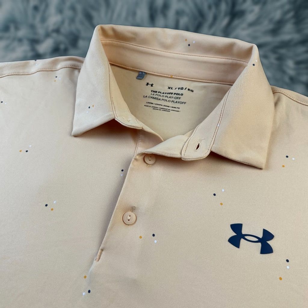 Under Armour Under Armour Polo Shirt Mens XL Yellow Golf All Over Print Playoff Shirt Size US XL / EU 56 / 4 - 1 Thumbnail