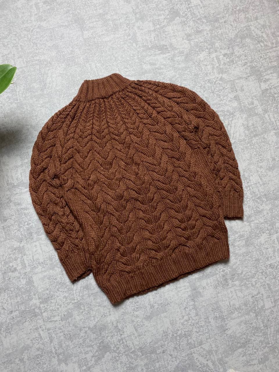 Sezane Ia Maille Sezane Wool coarse knitted brown Sweater Size S / US 4 / IT 40 - 9 Thumbnail