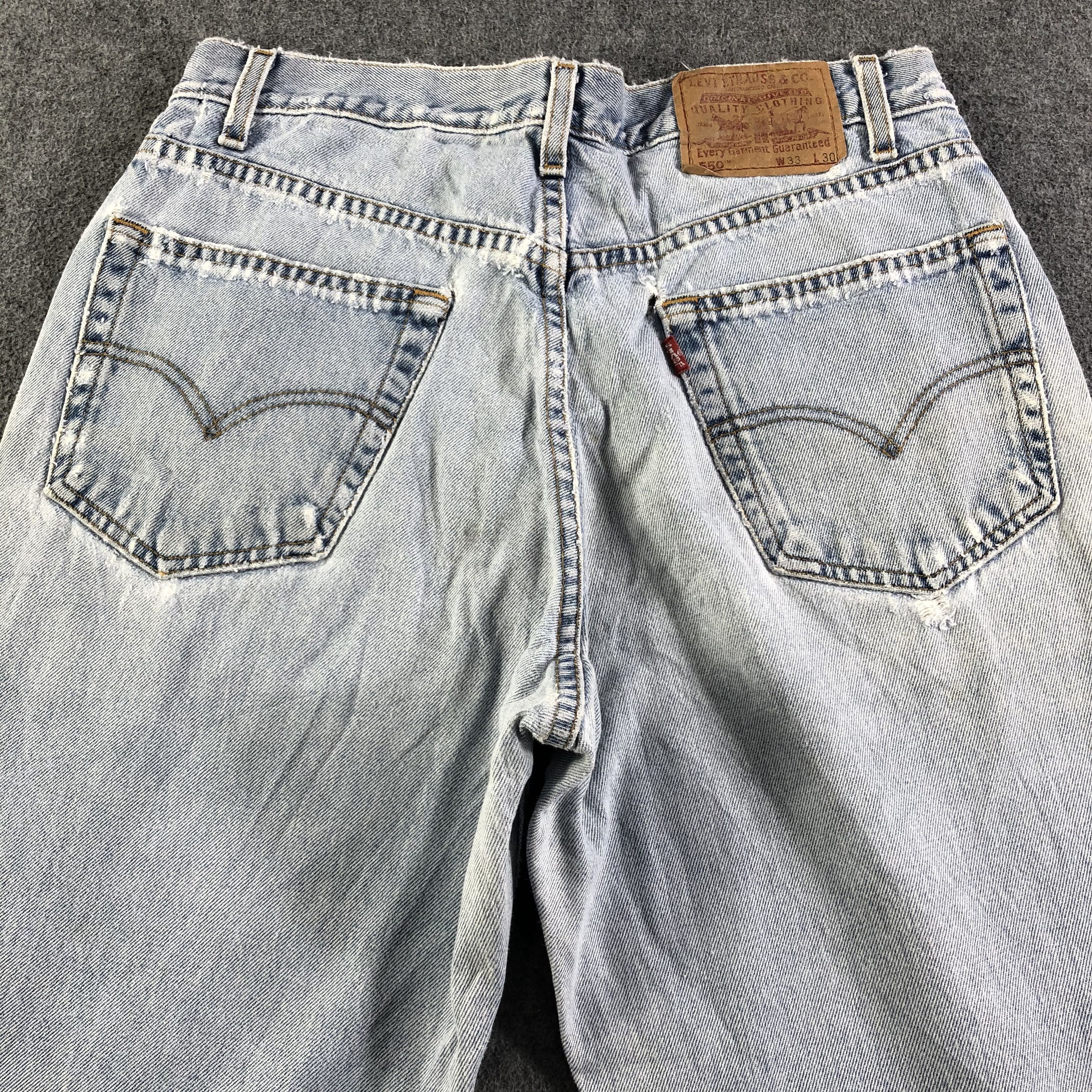 Levi's Vintage 90s Light Wash Levis 550 Jeans-J3036 Size US 32 / EU 48 - 4 Thumbnail