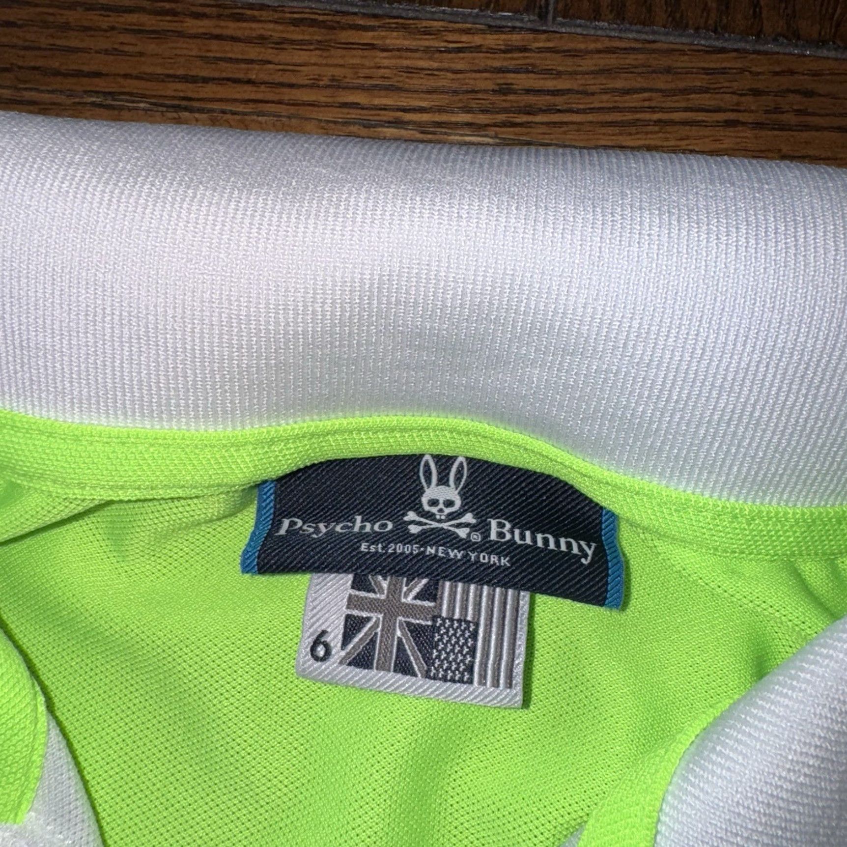 Psycho Bunny Psycho Bunny Polo Mens Polo Shirt Size 6 Golf Cotton White Green Stretch Polo Shirt Mens Size 6 Psycho Bunny Polo White Green Stretch Golf Size US S / EU 44-46 / 1 - 3 Thumbnail