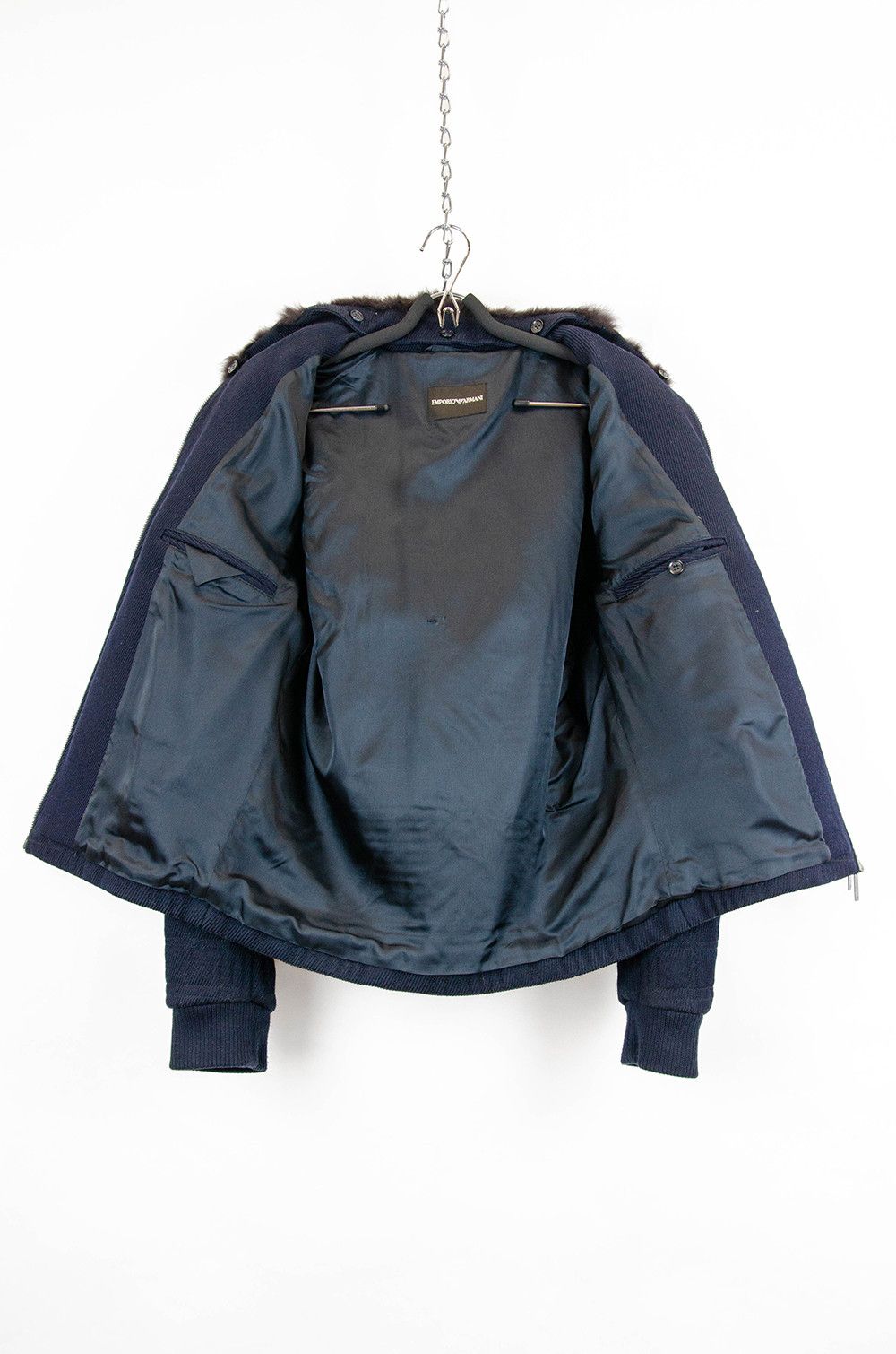 Emporio Armani Emporio Armani Wool Zip Jacket Fur Collar IT50 Size US M / EU 48-50 / 2 - 7 Thumbnail