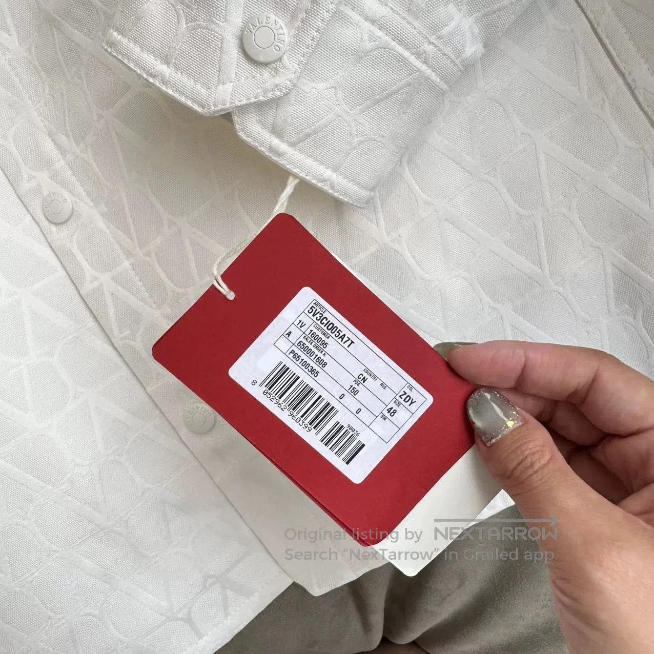 Valentino Valentino White Logo Shirt Jacket. Size US XL / EU 56 / 4 - 3 Thumbnail