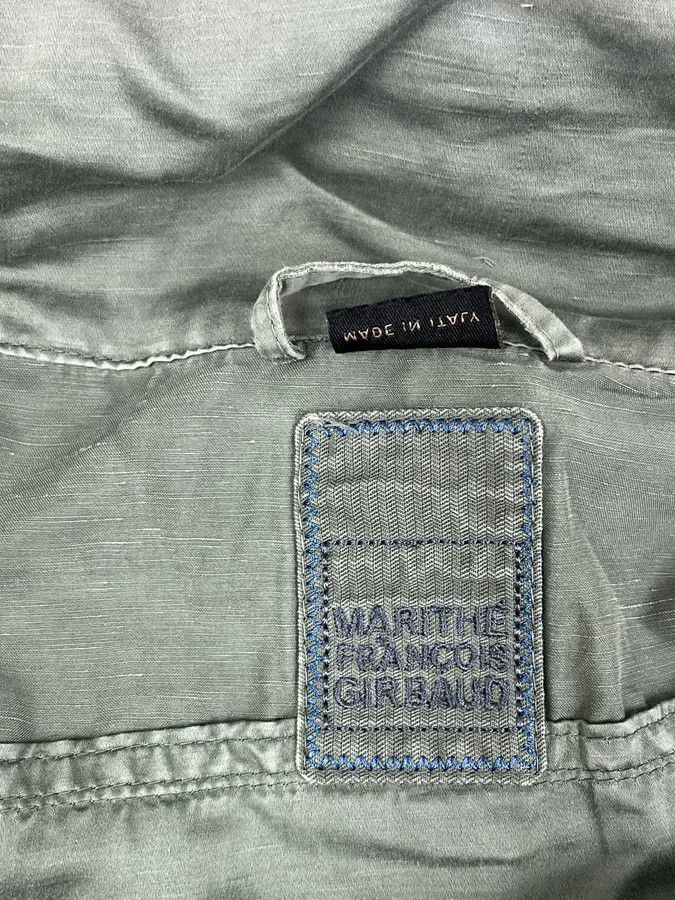 Marithe + Francois Girbaud 2000s Marithé + François Girbaud Olive Flowers Bondage Jacket Size S / US 4 / IT 40 - 10 Thumbnail