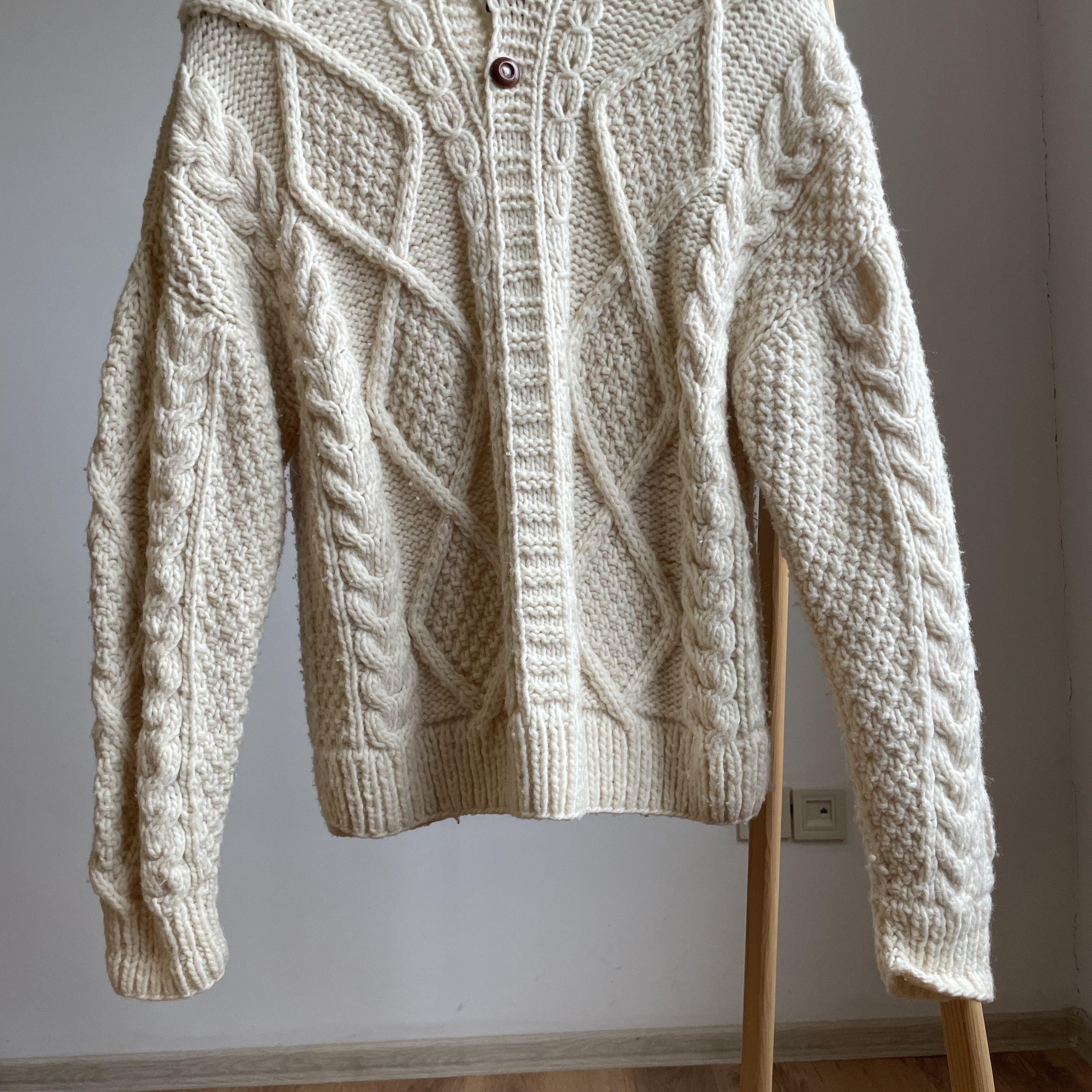 Native Artesania Otavalo Ecuador Vintage Cable Knit Wool Sweater Size US M / EU 48-50 / 2 - 5 Thumbnail