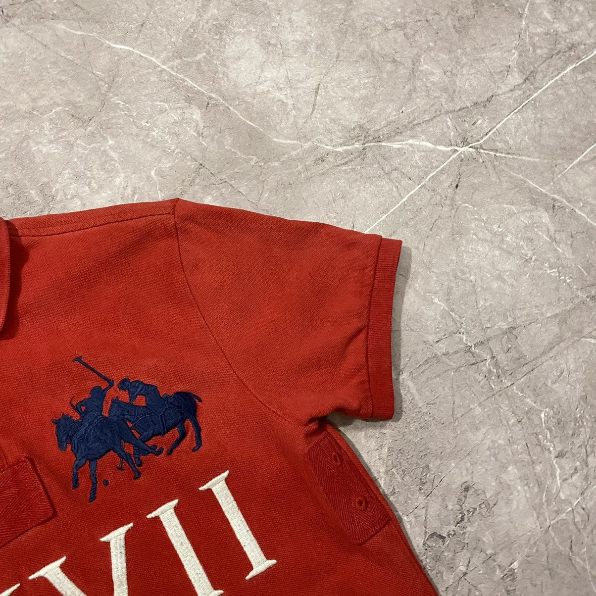 Polo Ralph Lauren VINTAGE POLO RALPH LAUREN RUGBY POLO TEE BIG LOGO 3 90s Size US S / EU 44-46 / 1 - 4 Thumbnail