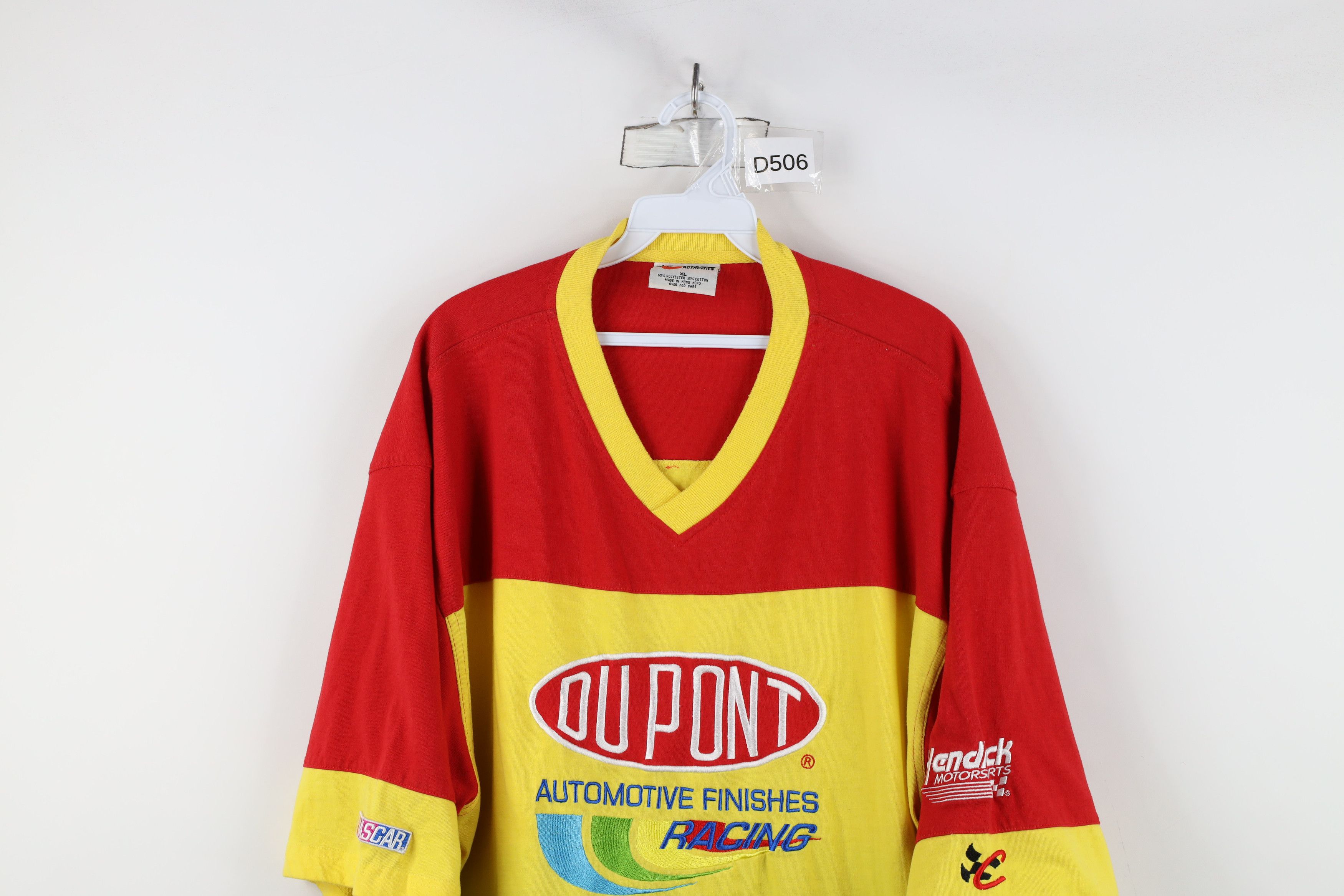 Vintage Vintage 90s NASCAR Striped Jeff Gordon Racing T-Shirt Size US XL / EU 56 / 4 - 2 Thumbnail