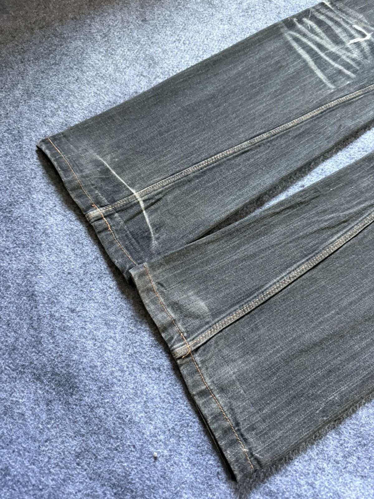 If Six Was Nine Double Focus Japan Asymmetrical Double Waist Flared Jeans Size US 30 / EU 46 - 21 Thumbnail