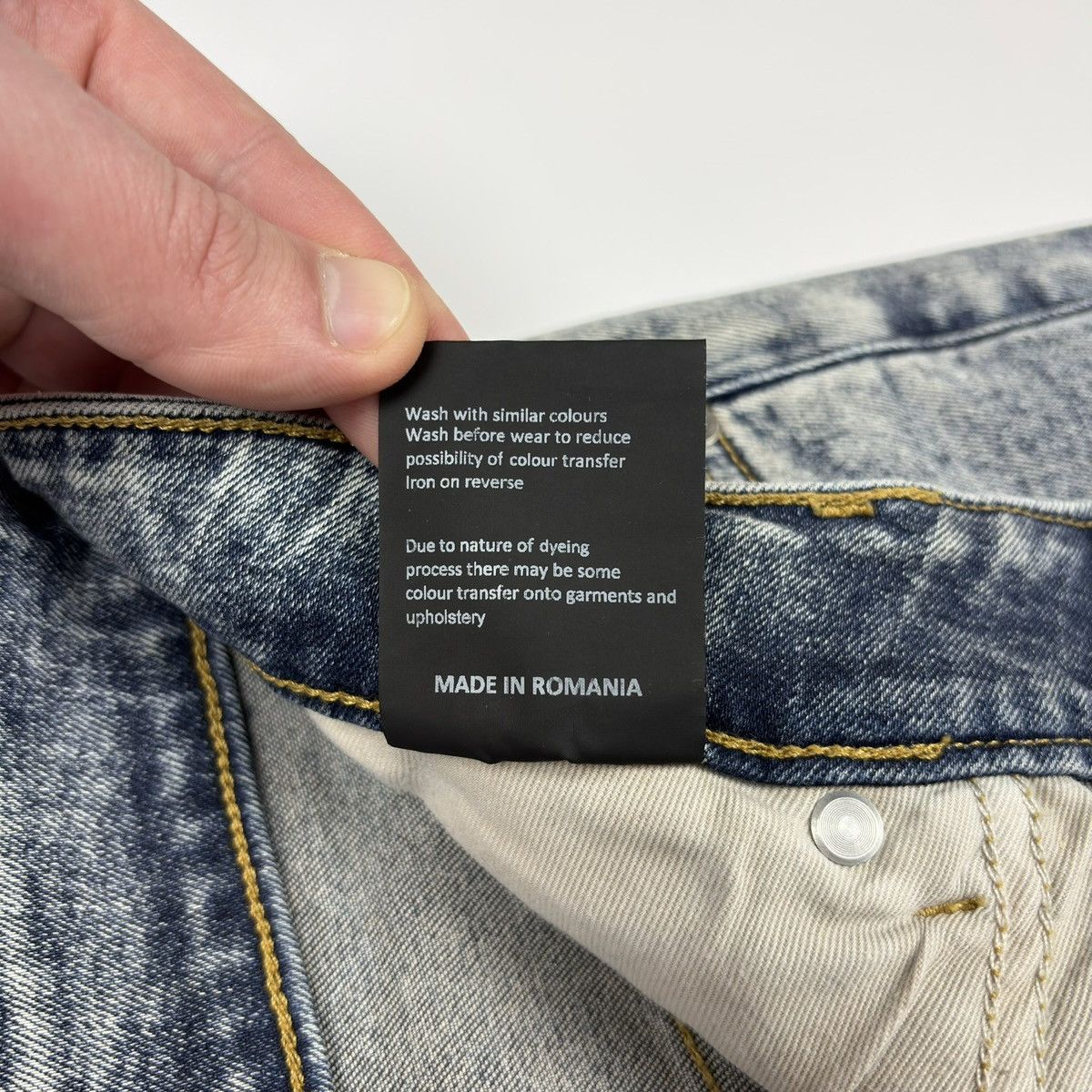 Represent Clo. Represent Destroyer Denim Jeans Blue Cream Slim Jeans Size US 32 / EU 48 - 15 Thumbnail