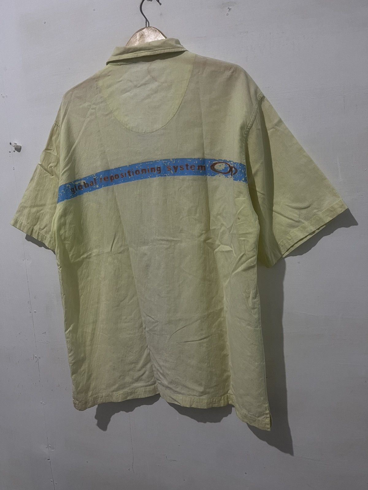Ocean Pacific 90s/Y2K Ocean Pacific OP Yellow GPS Graphic Button Up Size US XXL / EU 58 / 5 - 4 Thumbnail