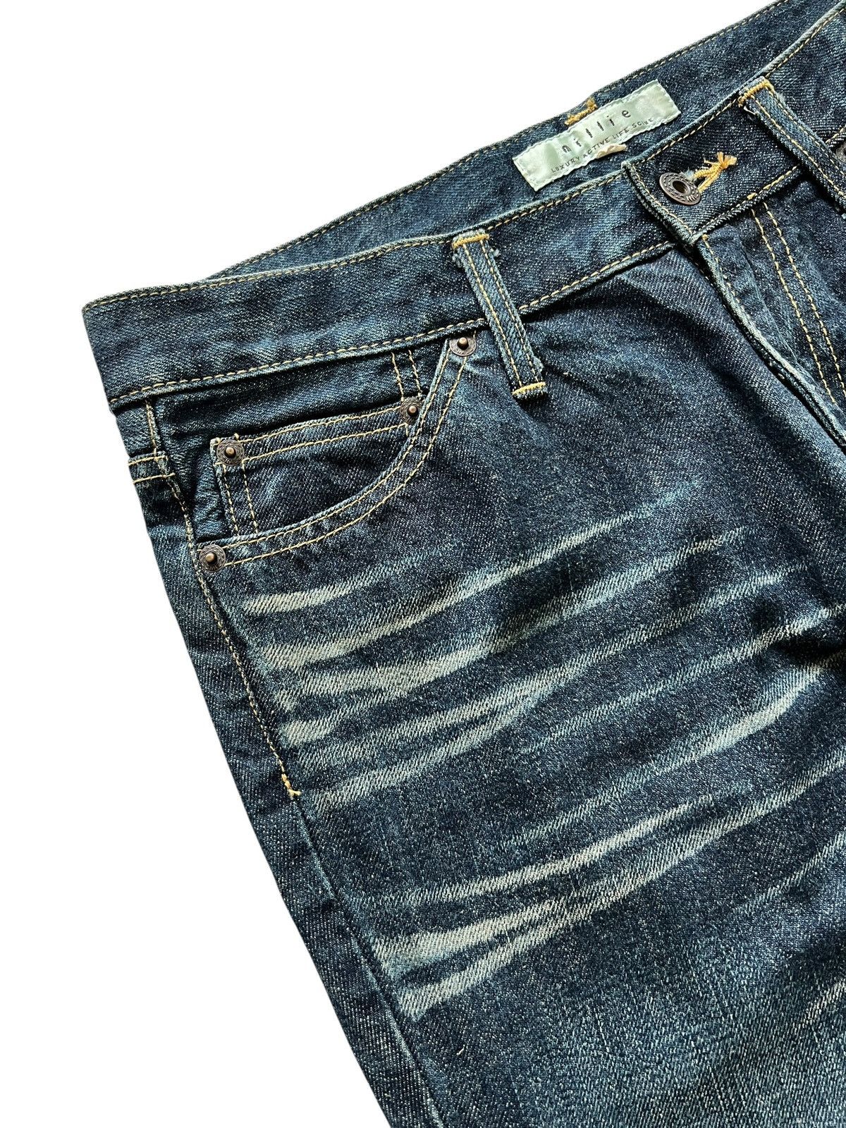 Japanese Brand 1990s Millie 🎌 Acid Touch Flare Denim Size US 32 / EU 48 - 5 Thumbnail