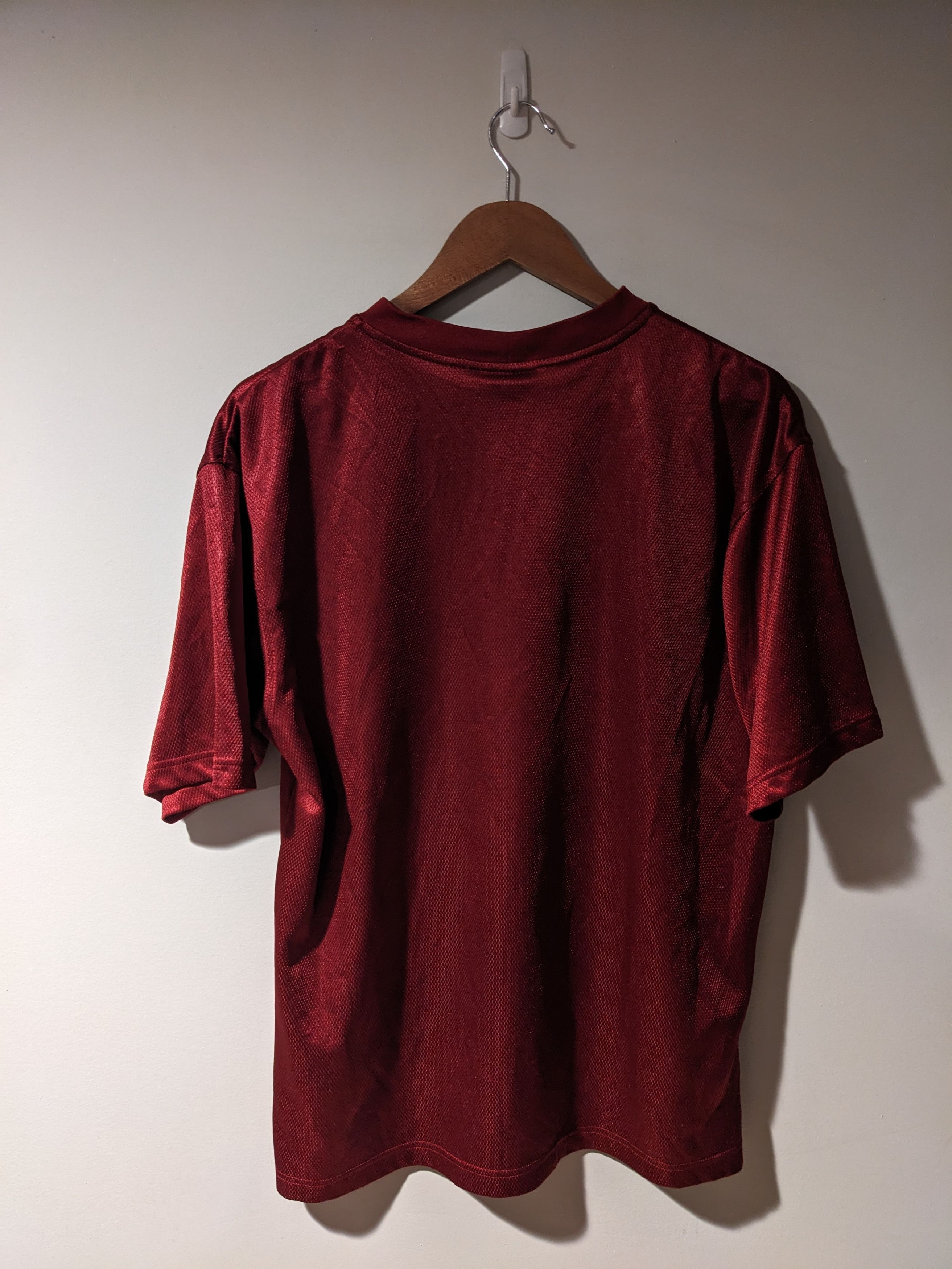 Nike × Vintage Vintage Y2K Nike Mini Swoosh Red Large Thermal T-Shirt Size US L / EU 52-54 / 3 - 5 Thumbnail