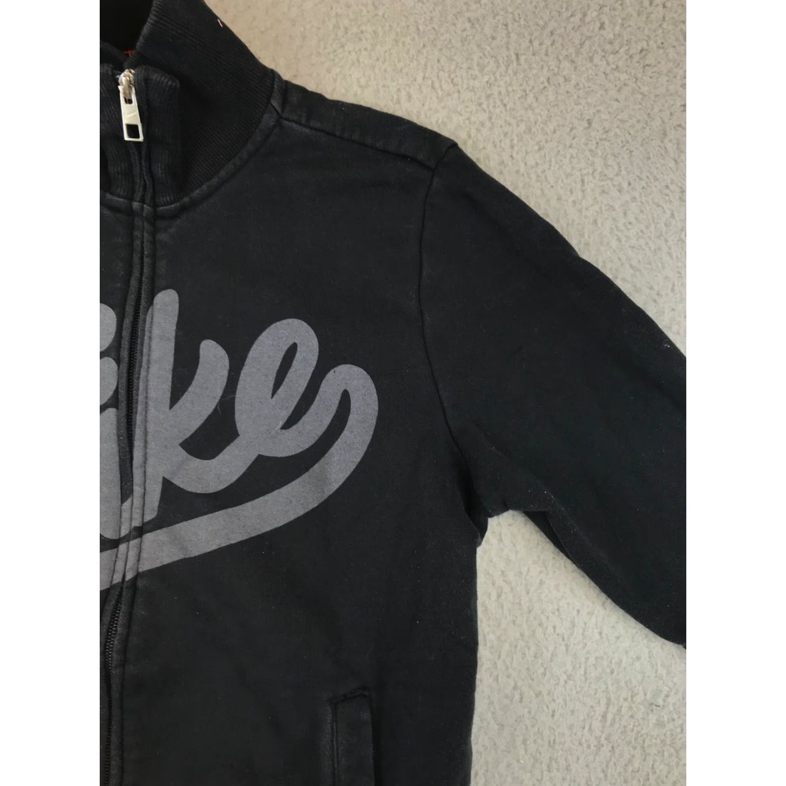Nike Nike Jacket Women’s Medium Black Full Zip Mock Neck Long Sleeve Pockets Big Logo Size M / US 6-8 / IT 42-44 - 5 Thumbnail