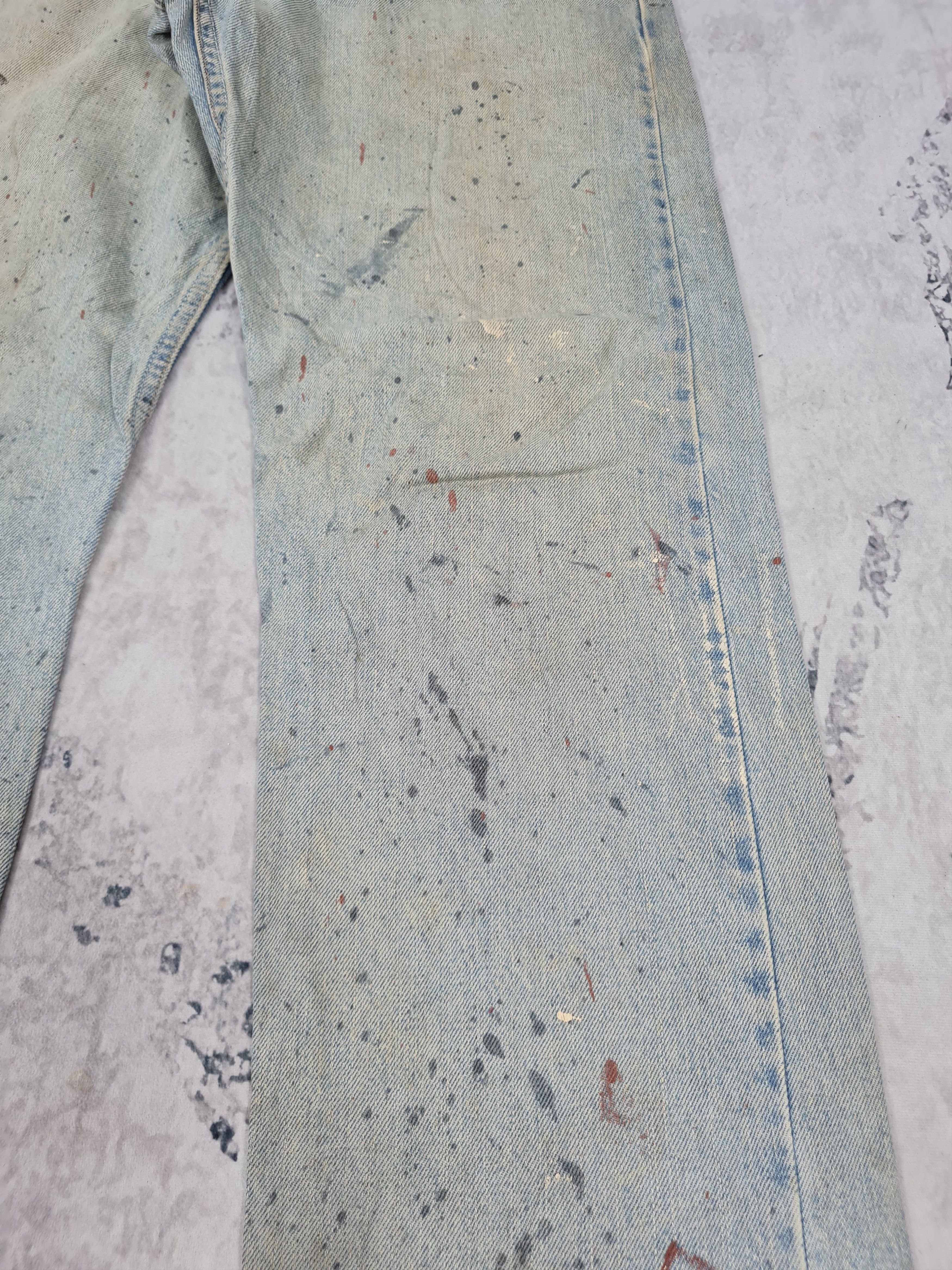 Levi's Vintage Clothing Vtg LEVIS 505 Paint Splatter Bondage Jeans L0361 Size 33x30 Size US 33 - 5 Thumbnail