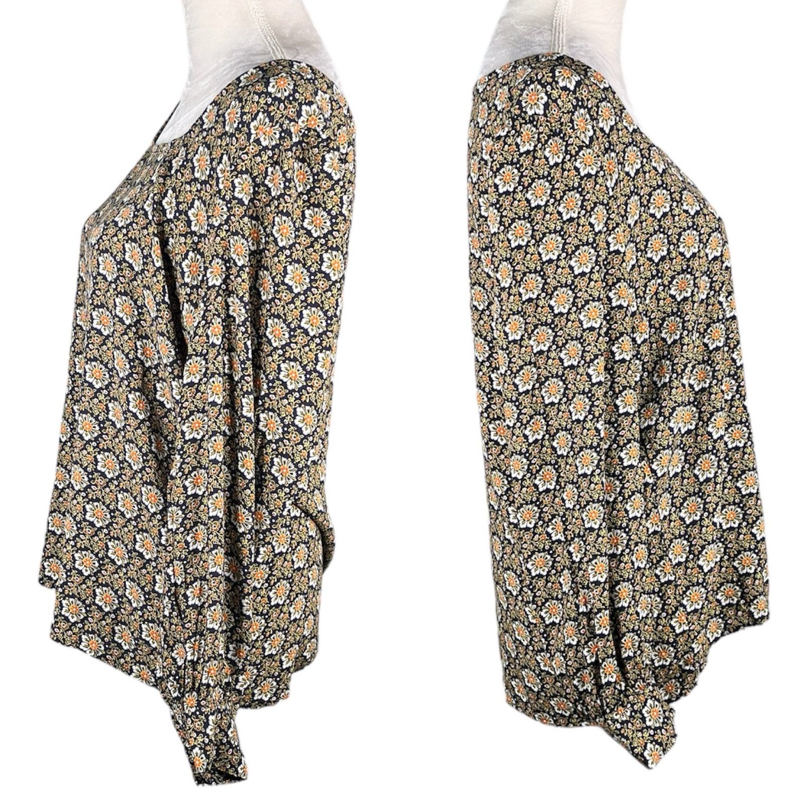 Loft Loft Top Blouse Floral Long Sleeves Medium New Size M / US 6-8 / IT 42-44 - 3 Thumbnail
