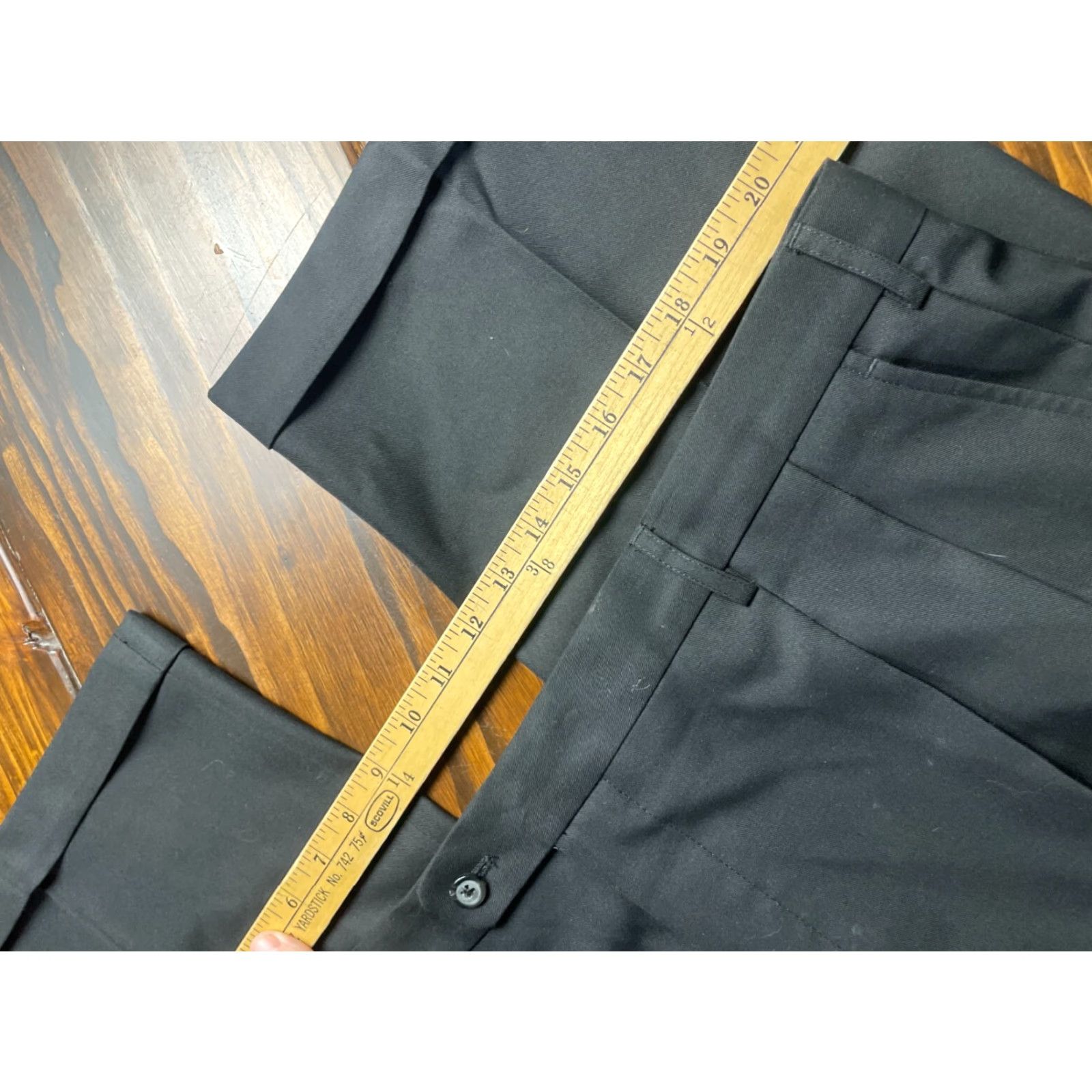 George GEORGE Dress Pants Men's W42 L30 Black Straight Pants Buttons Pockets Size US 42 / EU 58 - 6 Thumbnail