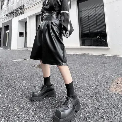 Other Michiko x Arisa Black Faux Leather Shorts Size US 32 / EU 48 - 3 Thumbnail