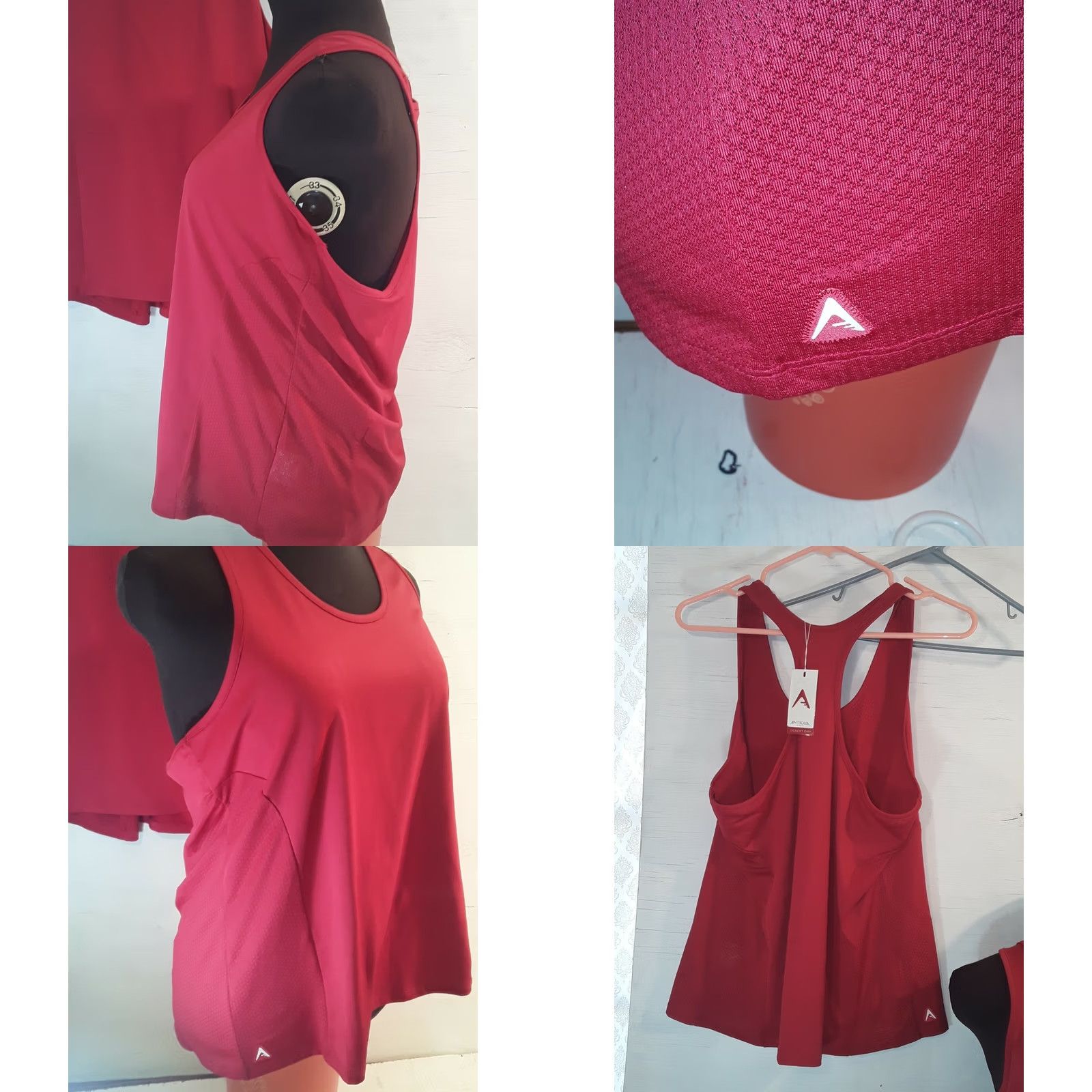 J Brand Antigua Tank Top Womens XL Red Poly/Spandex Workout NWT Stretchy Shirt Size XL / US 12-14 / IT 48-50 - 8 Thumbnail