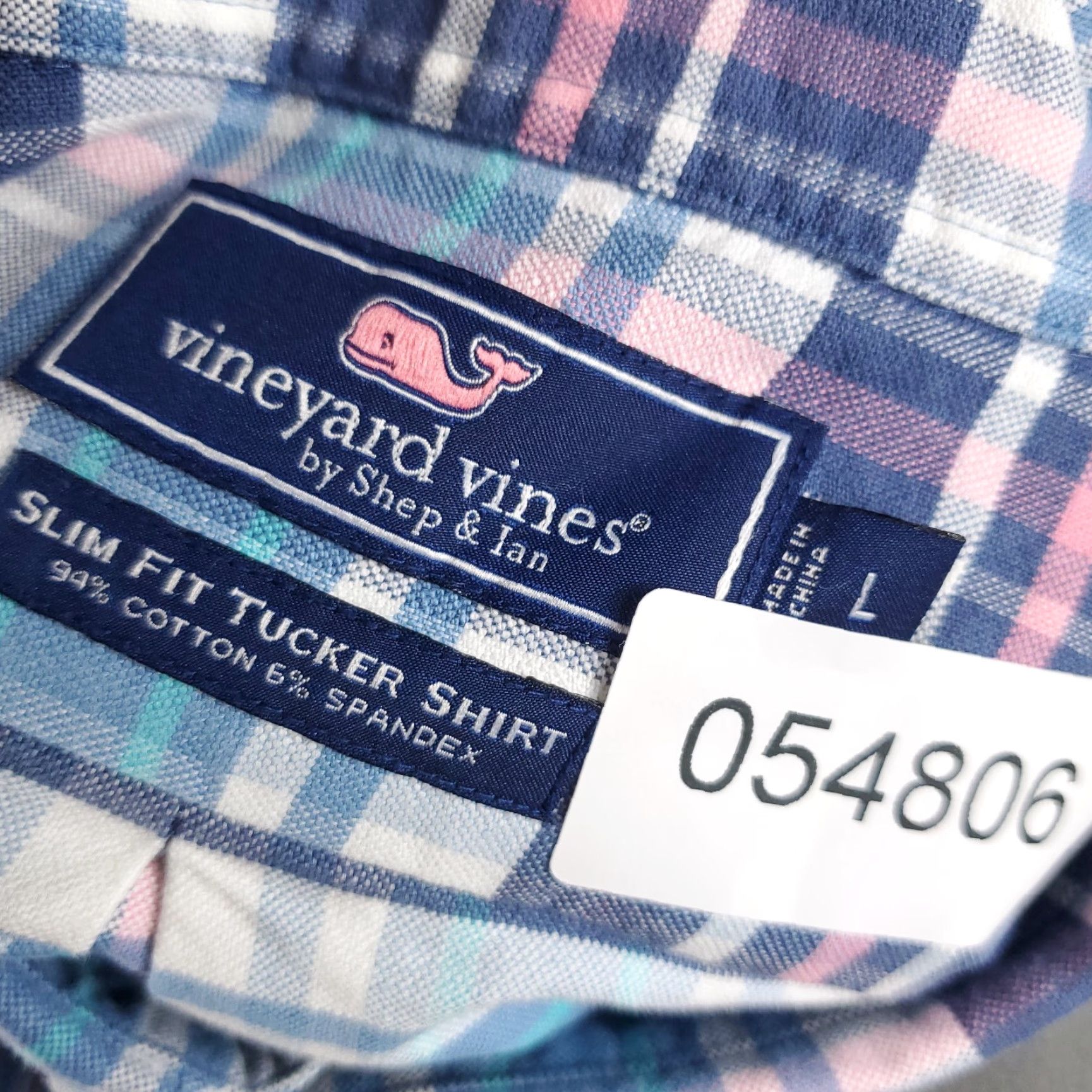 Vineyard Vines Vineyard Vines Shirt Mens Large Pink Plaid Slim Fit Long Sleeve Button-Up Size US L / EU 52-54 / 3 - 7 Thumbnail