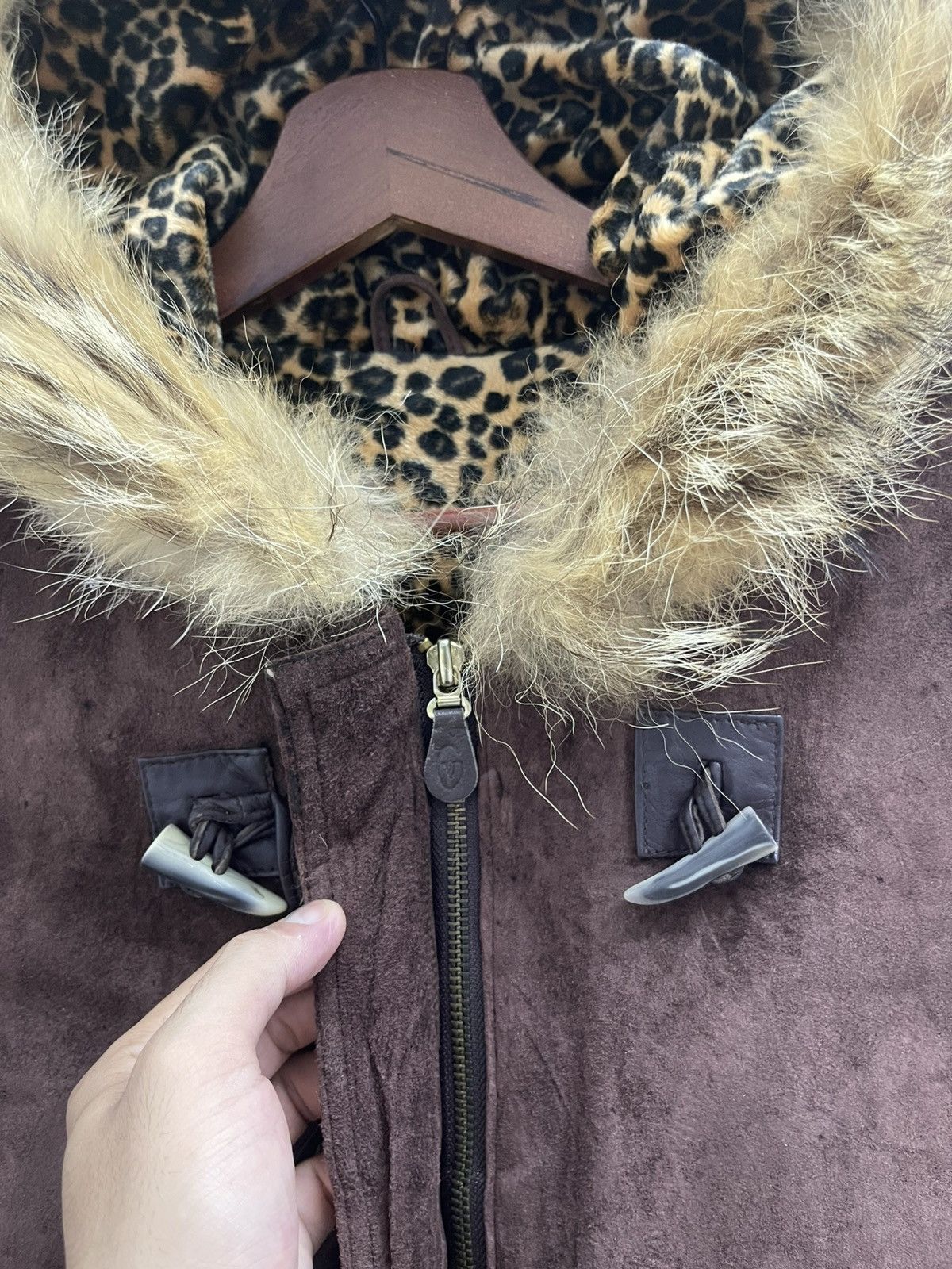 Gianni Valentino Vtg Gianni Valentino Fur Hoodie Leather Jacket Size US M / EU 48-50 / 2 - 13 Thumbnail