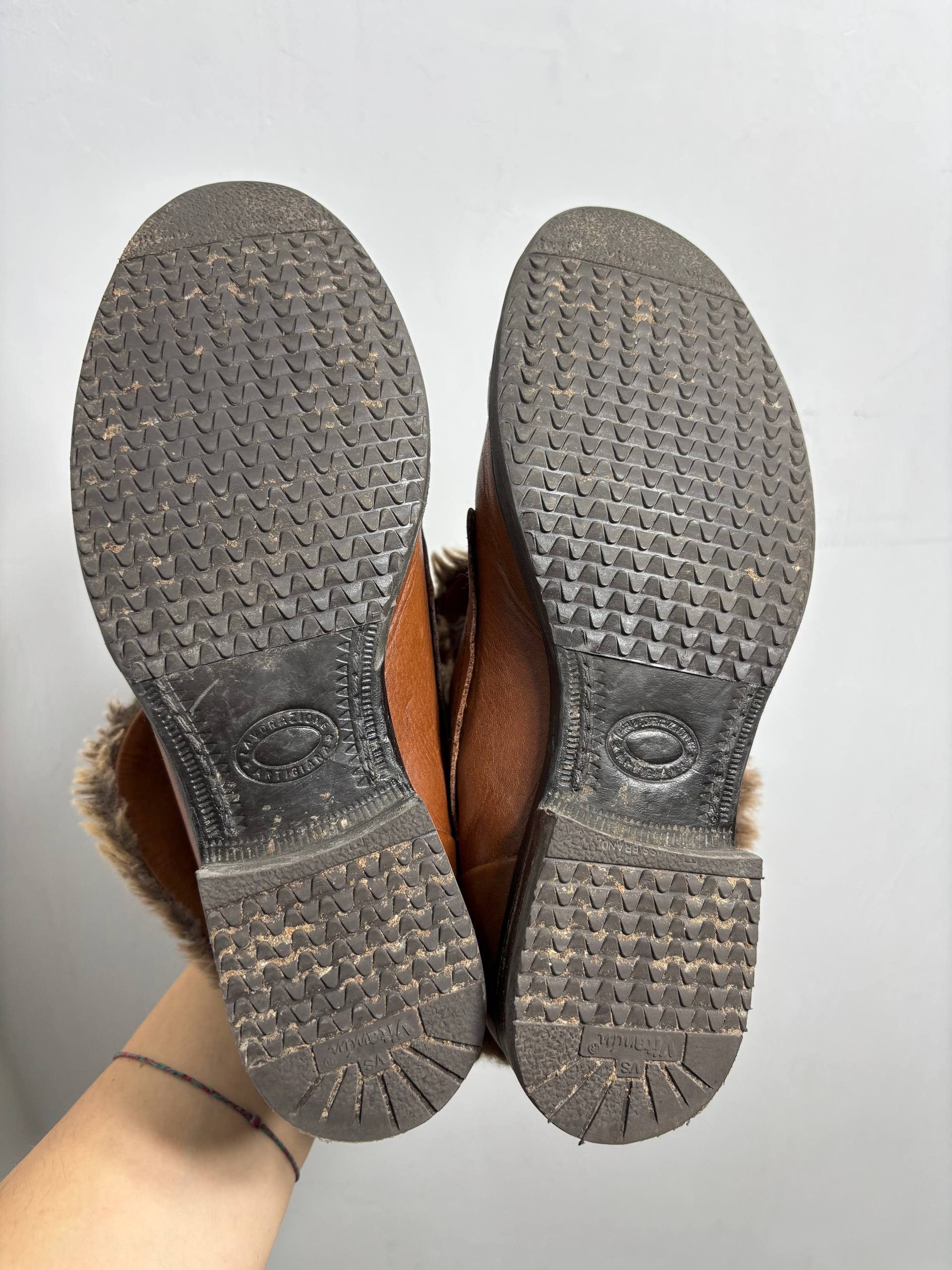 A.S.98 RARE Fur AS 98 GUIDI style! fade Ankle Archive Leather Boots Size US 7 / IT 37 - 10 Thumbnail