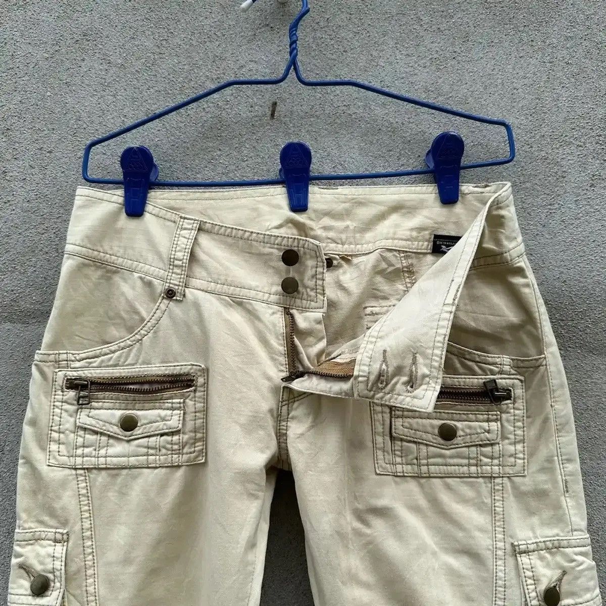 If Six Was Nine ‼️ FLARE BOOTCUT🔥AVIREX PARACHUTTE BONDAGE PUNK CARGO PANTS Size US 29 - 8 Thumbnail